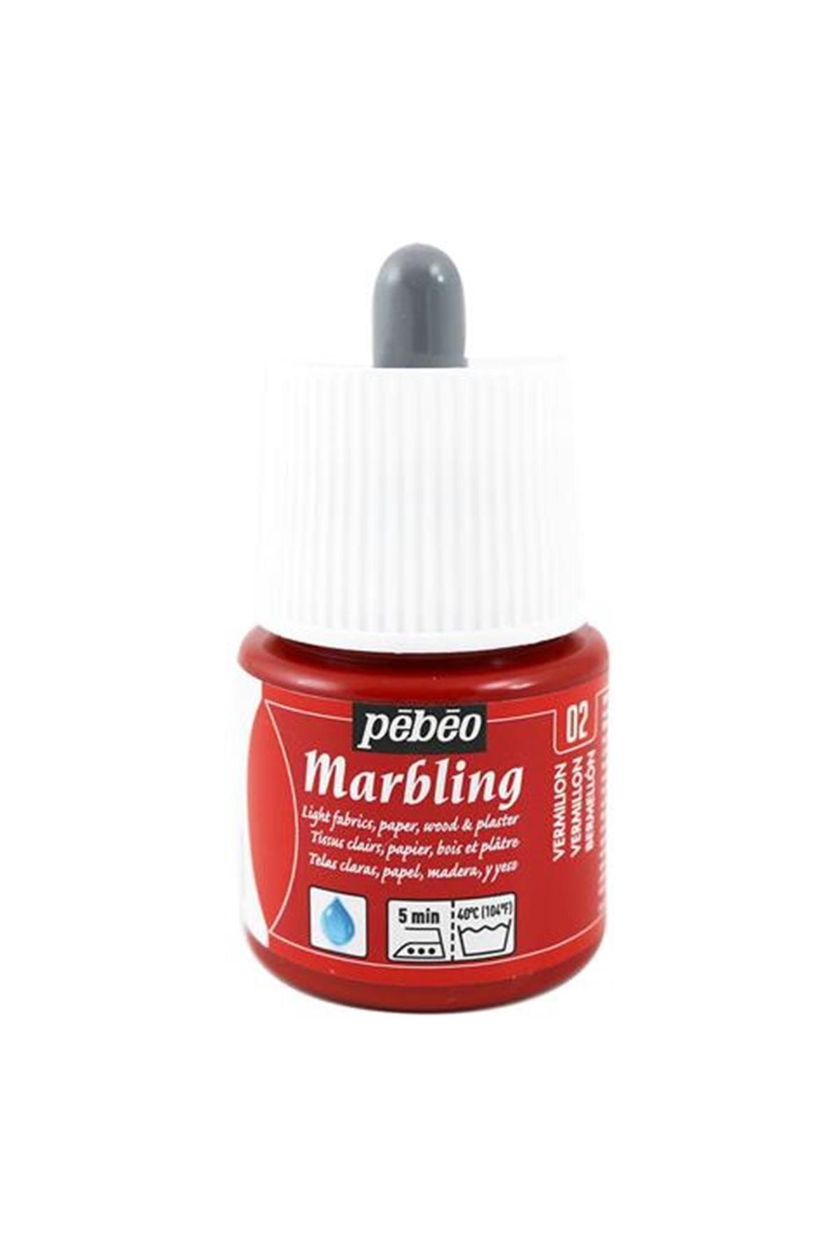 Pebeo Marbling Ebru Boyası Vermilion 45 Ml Şişe