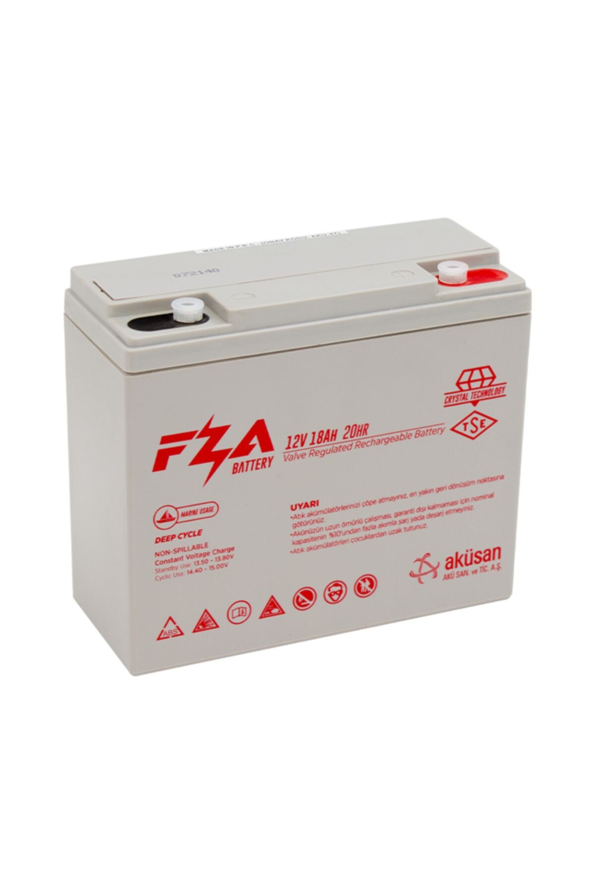FZA Akü 12 Volt 18 Amper Akü 181 X 77 X 167 mm