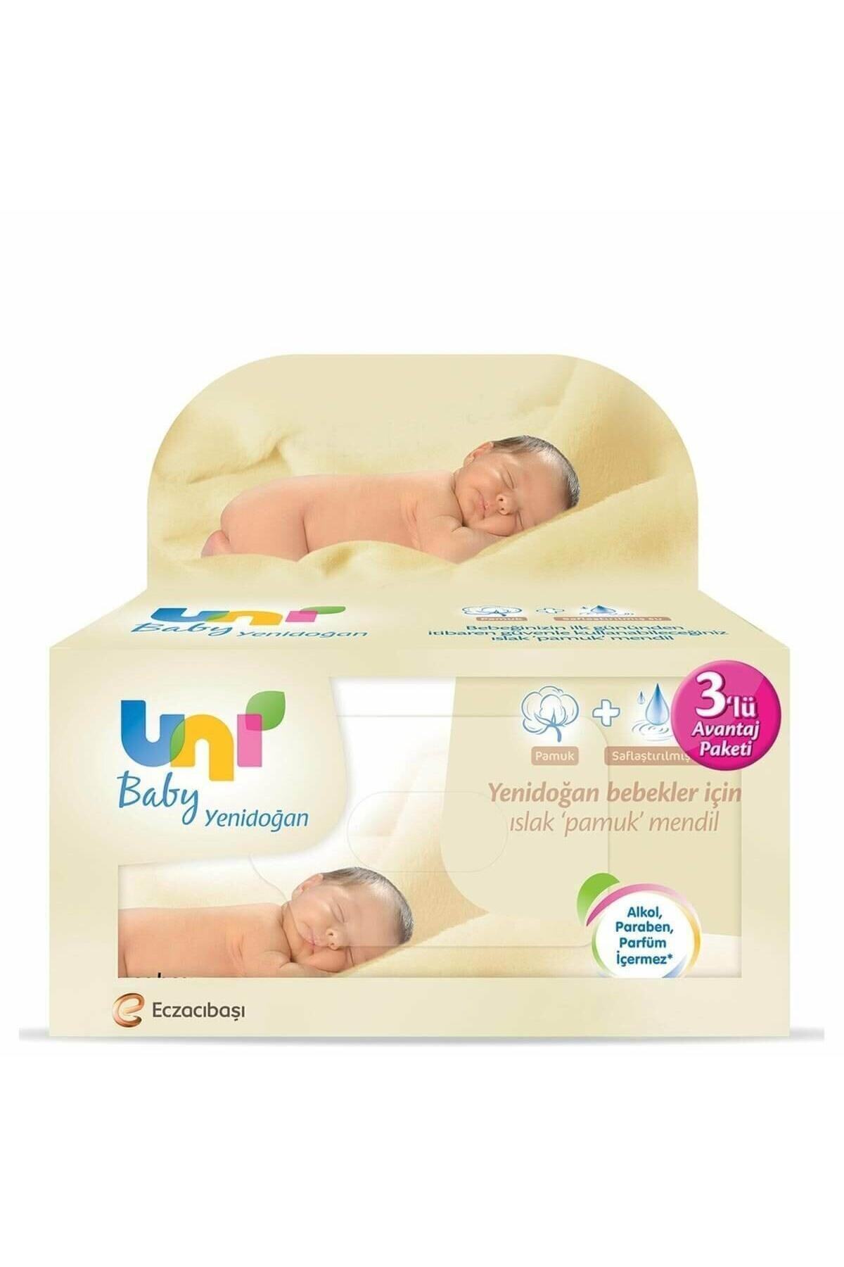 Uni Baby Yenidoğan Islak Mendil 3 Adet