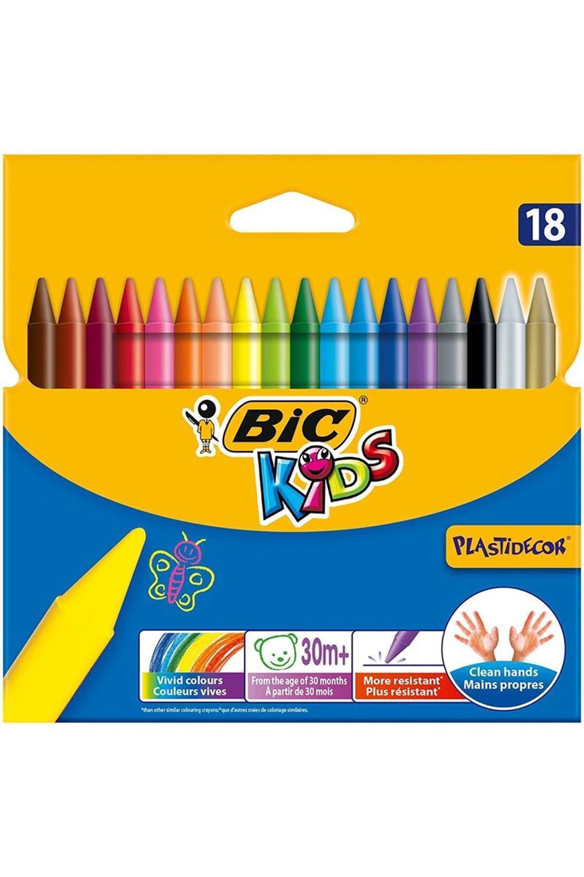 Bic Kids Plastidecor 18 Renk Pastel Boya