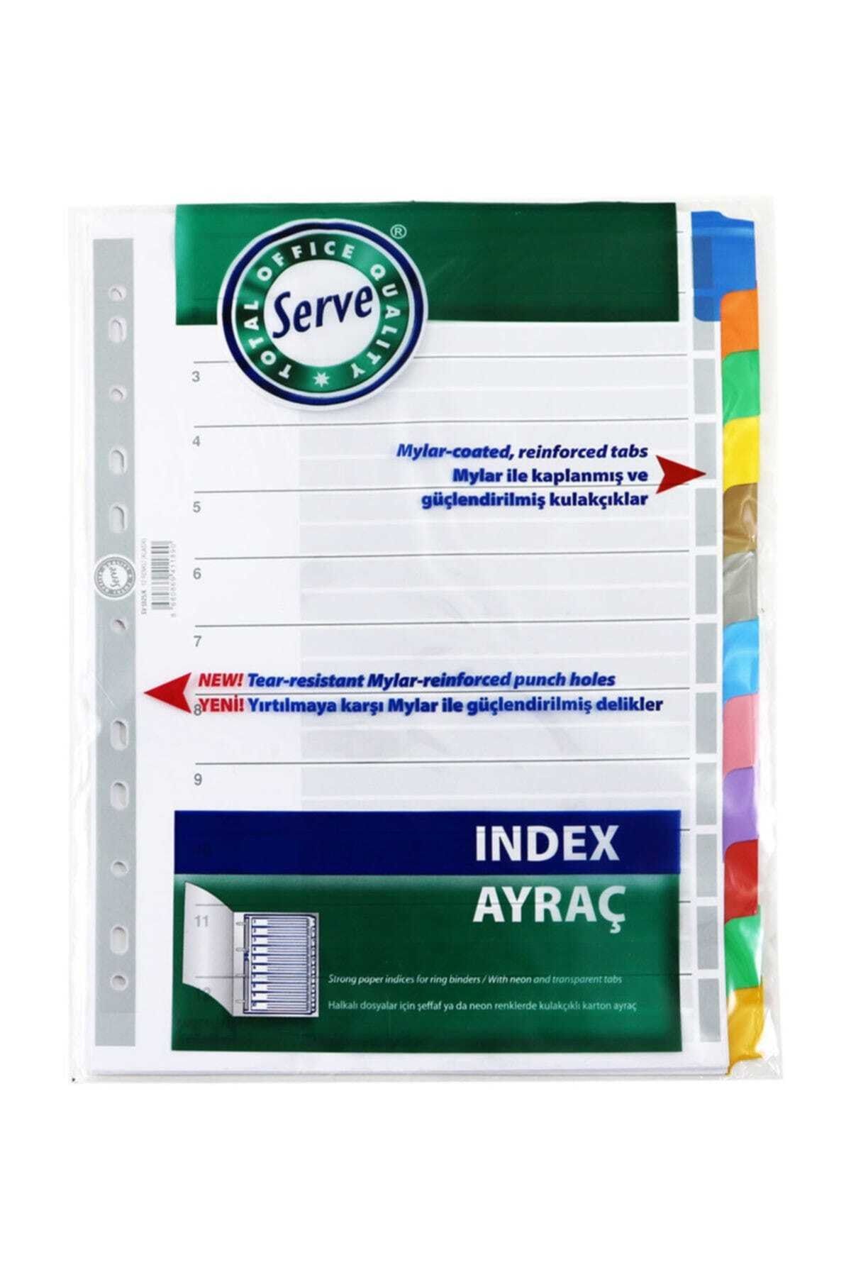 Serve Karton Ayraç Klasik 12 Renkli A4 Sv-5525-k