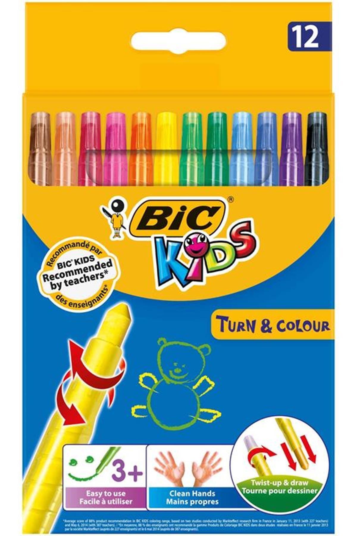 Bic Kids 12 Renk Çevirmeli Mum Boya 880508