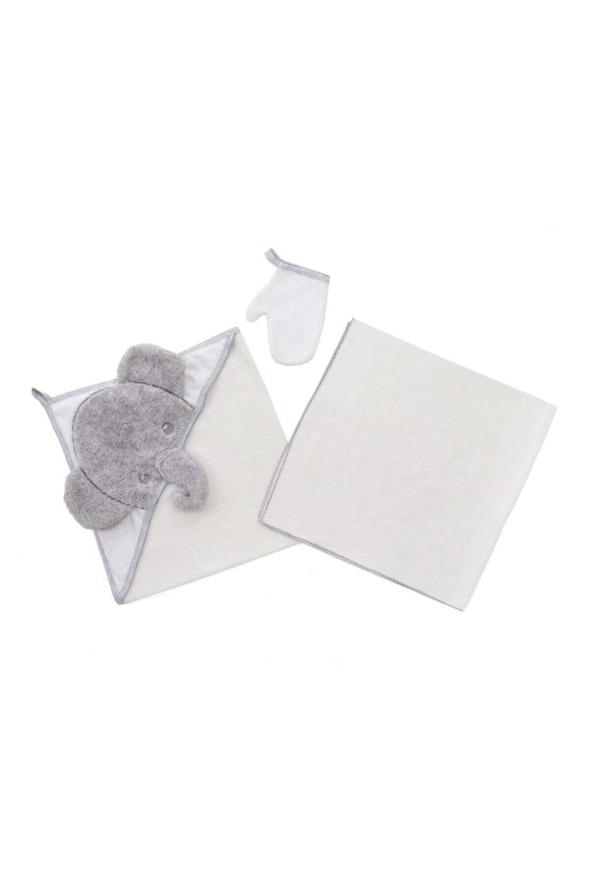 MİNAKİDS Bebek Havlu Takım 3 Pcs Set Towel Muslın Set I Love My Mummy And Daddy