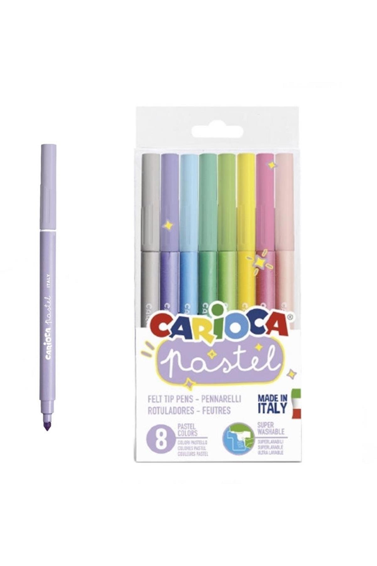 CARIOCA Pastel Süper Yıkanabilir Keçeli Boya Kalemi 8'li