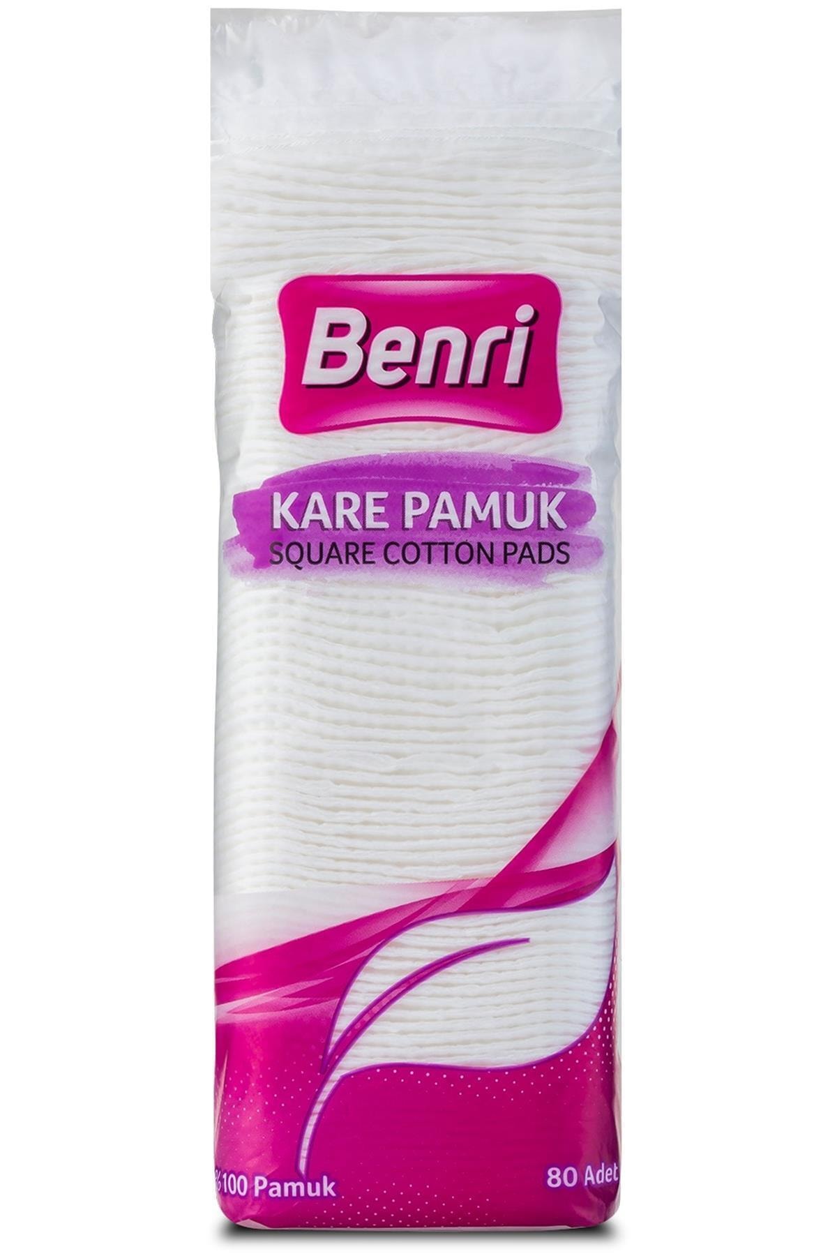 Benri Kare Makyaj Temizleme Pamuğu 80 Adet