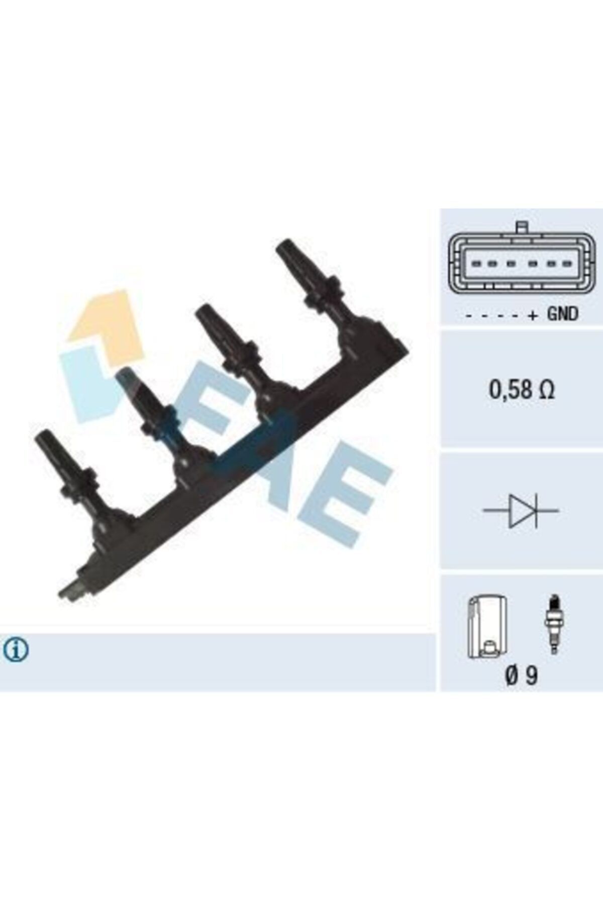 ÖZGÜÇYEDEK Atesleme Bobını 301 308 T9 C Elysee Ec5 1.6 16v