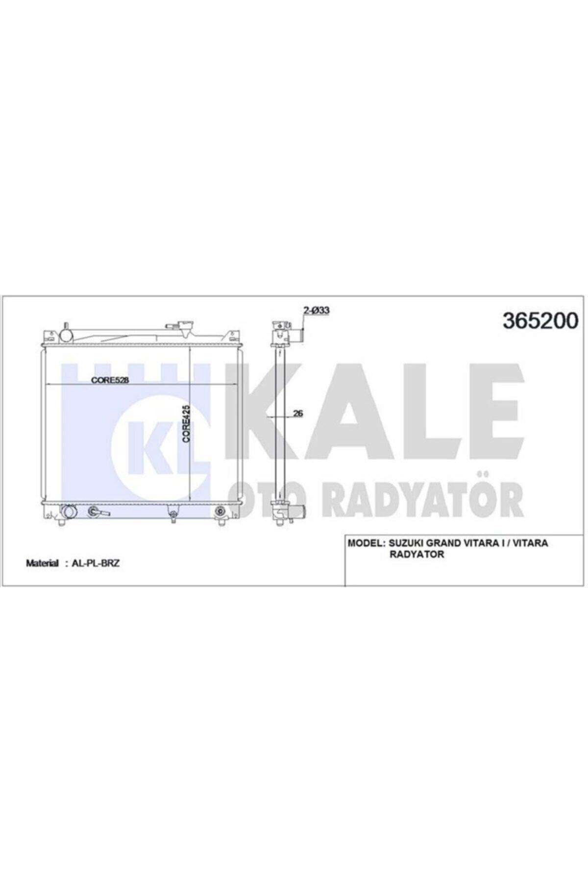 ÖZGÜÇYEDEK Motor Su Radyatoru Grand Vıtara 9803 Otomatık (530x425x26)