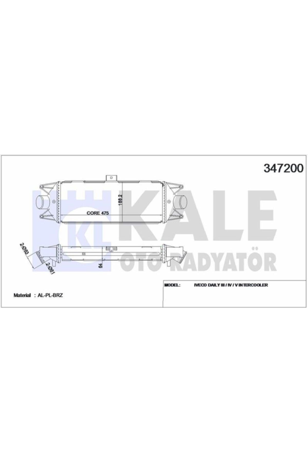 ÖZGÜÇYEDEK Turbo Radyatoru (ıntercooler) Daıly Iıı Iv V (475×187×64)