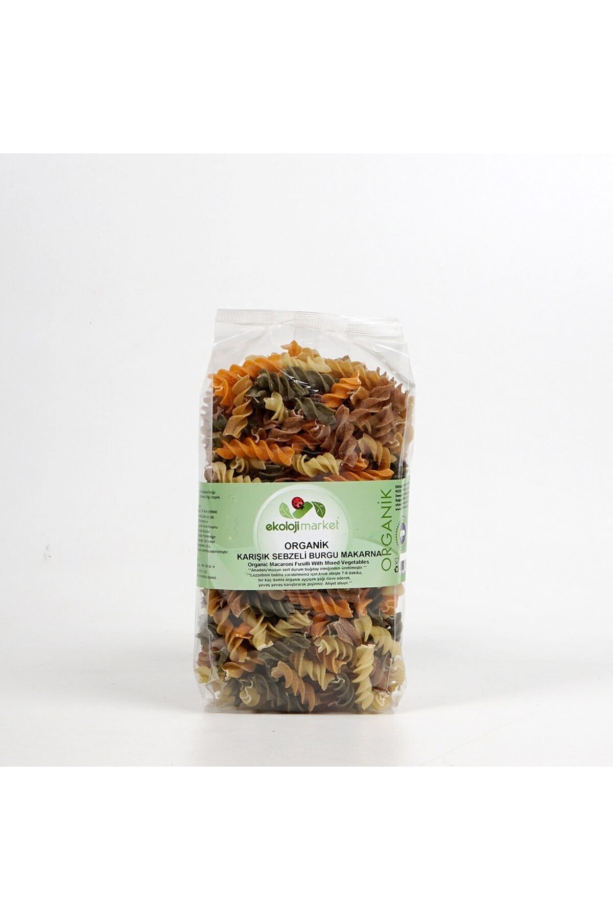 Ekoloji Market Organik Karışık Sebzeli Burgu Makarna 300 Gr.