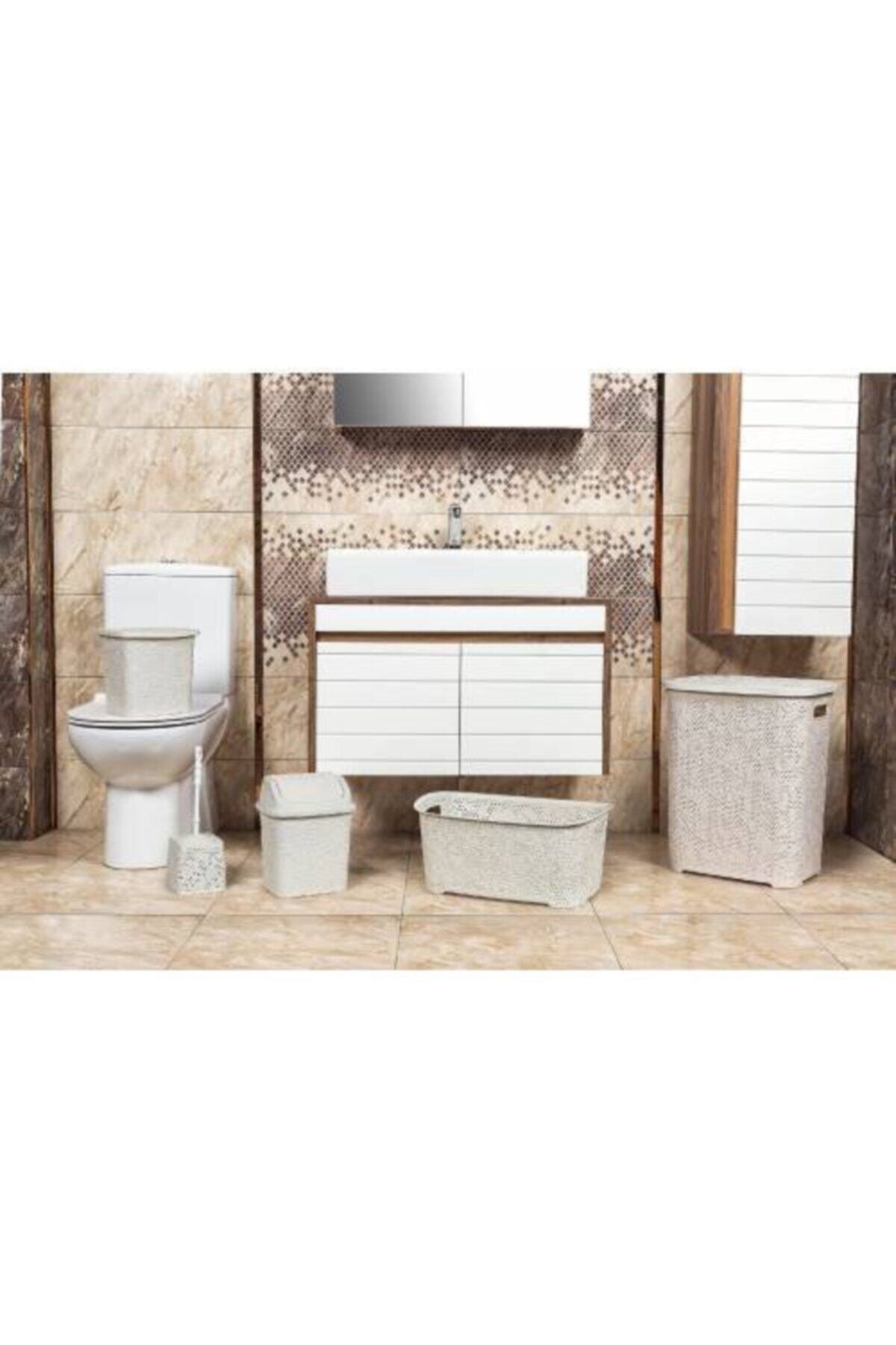 Asil Plastik Dantel Banyo Seti 5 Li Çeyiz Seti