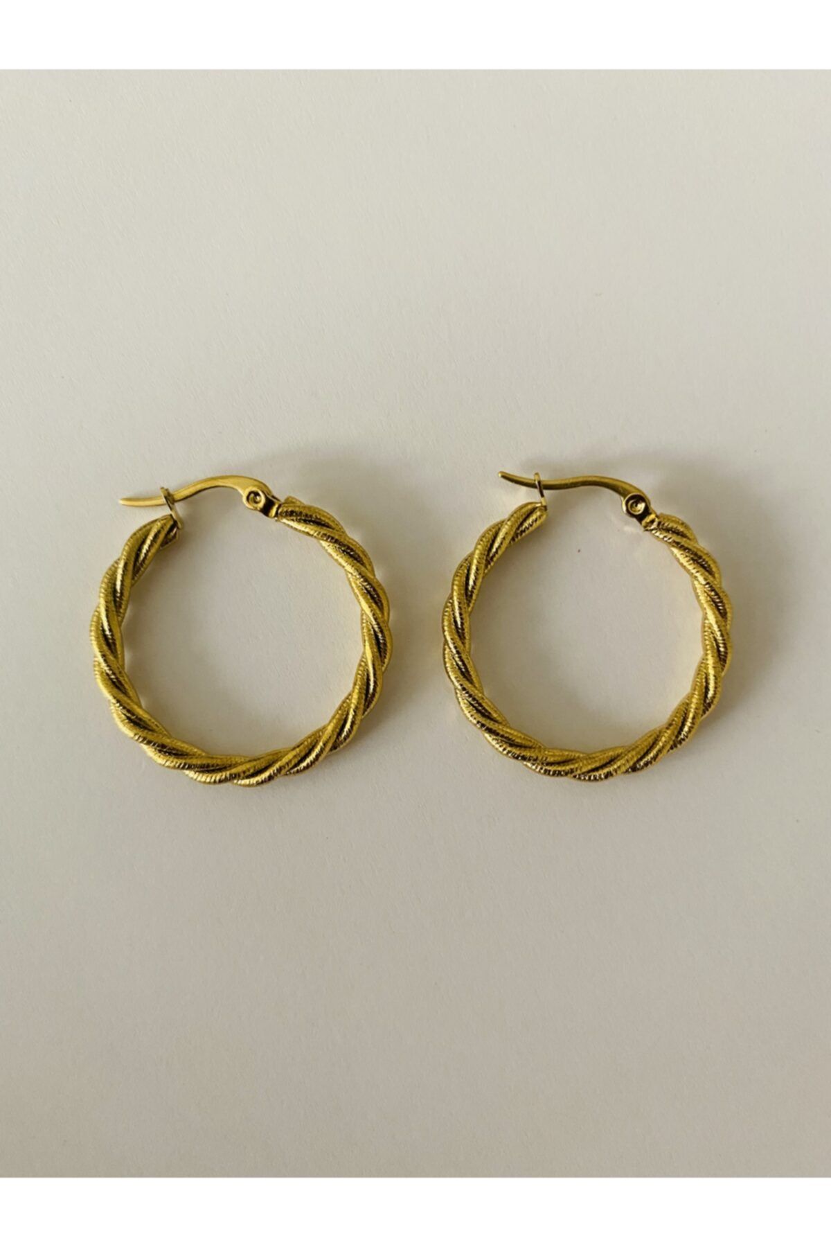 Hoop jewelery Çelik Burgu Küpe