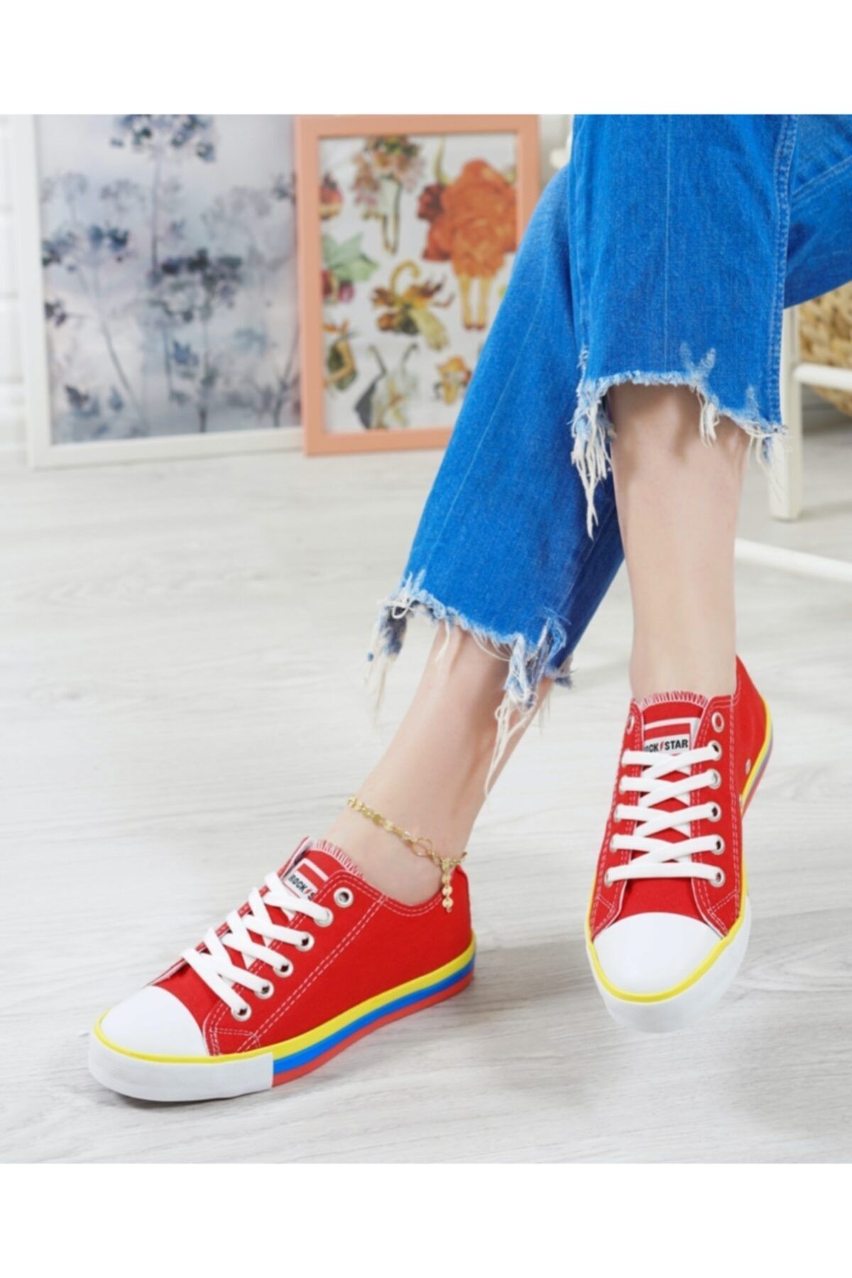 Hey Sey Unisex All Rockstar Ithal Keten Şeffaf Taban