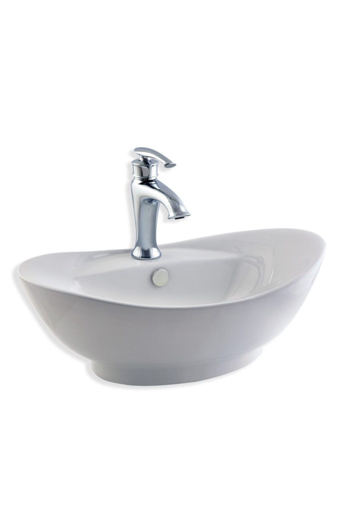 LENA Eva Banyo E-5080 Tezgah Üstü Porselen Lavabo