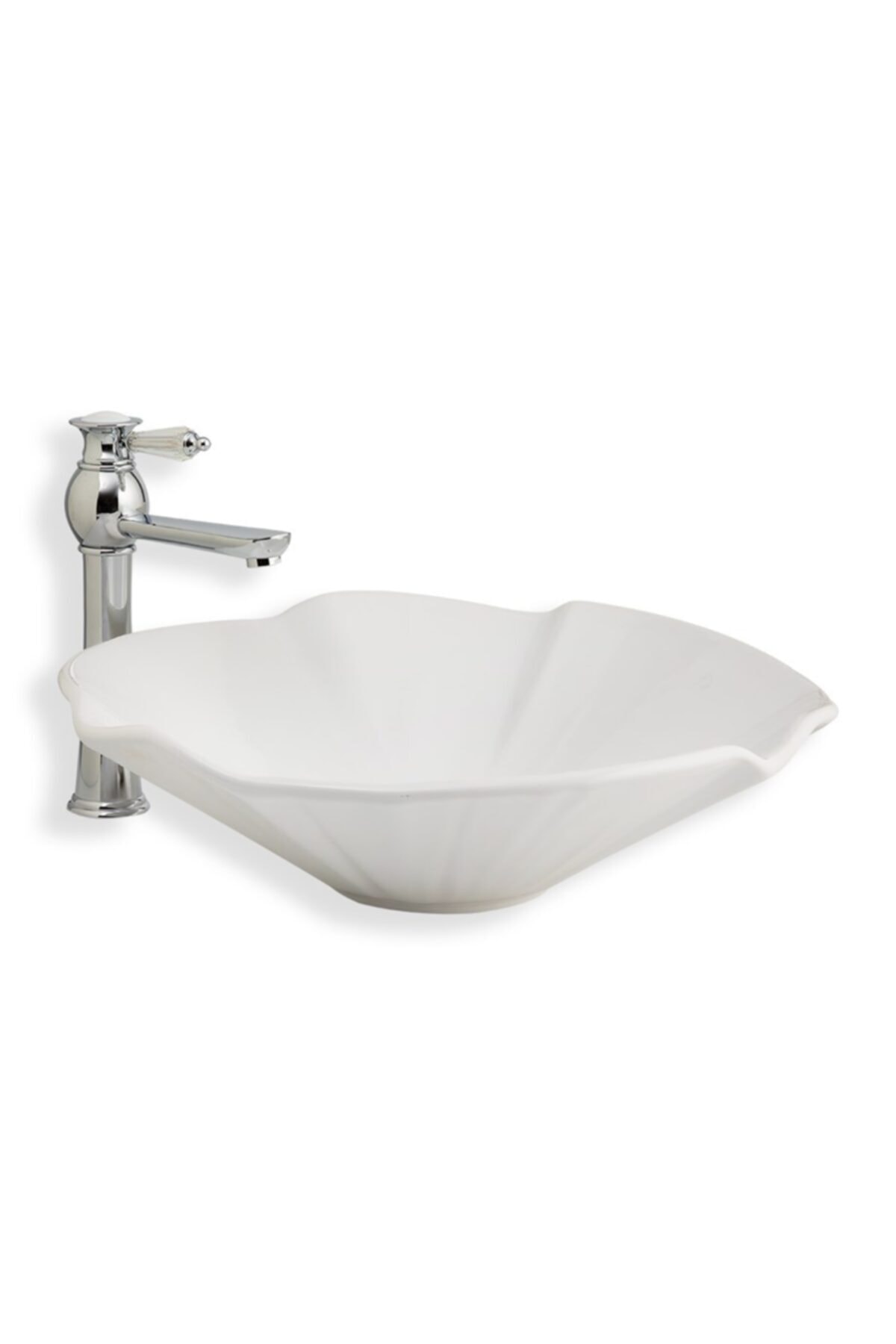 LENA Eva Banyo V-730 Rima Tezgah Üstü Porselen Lavabo