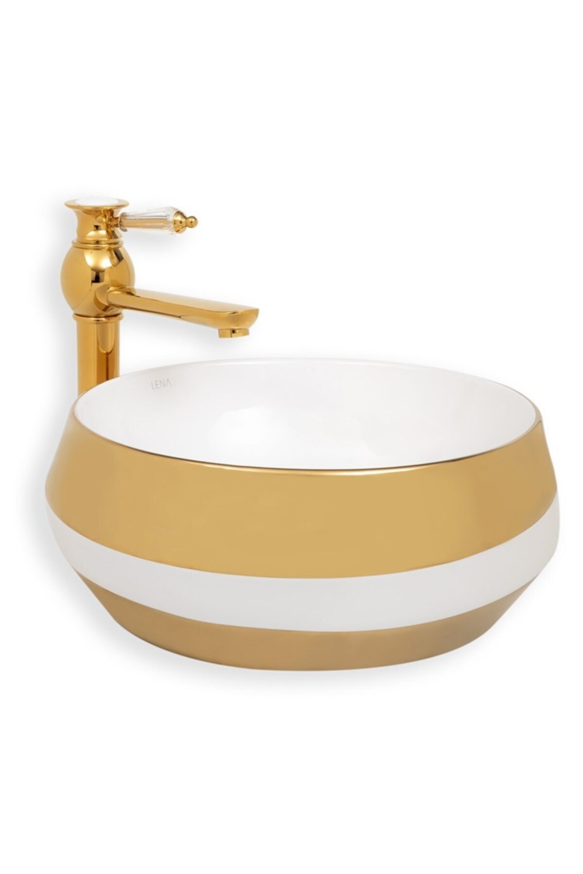 LENA Eva Banyo E-8131 Tezgah Üstü Porselen Lavabo