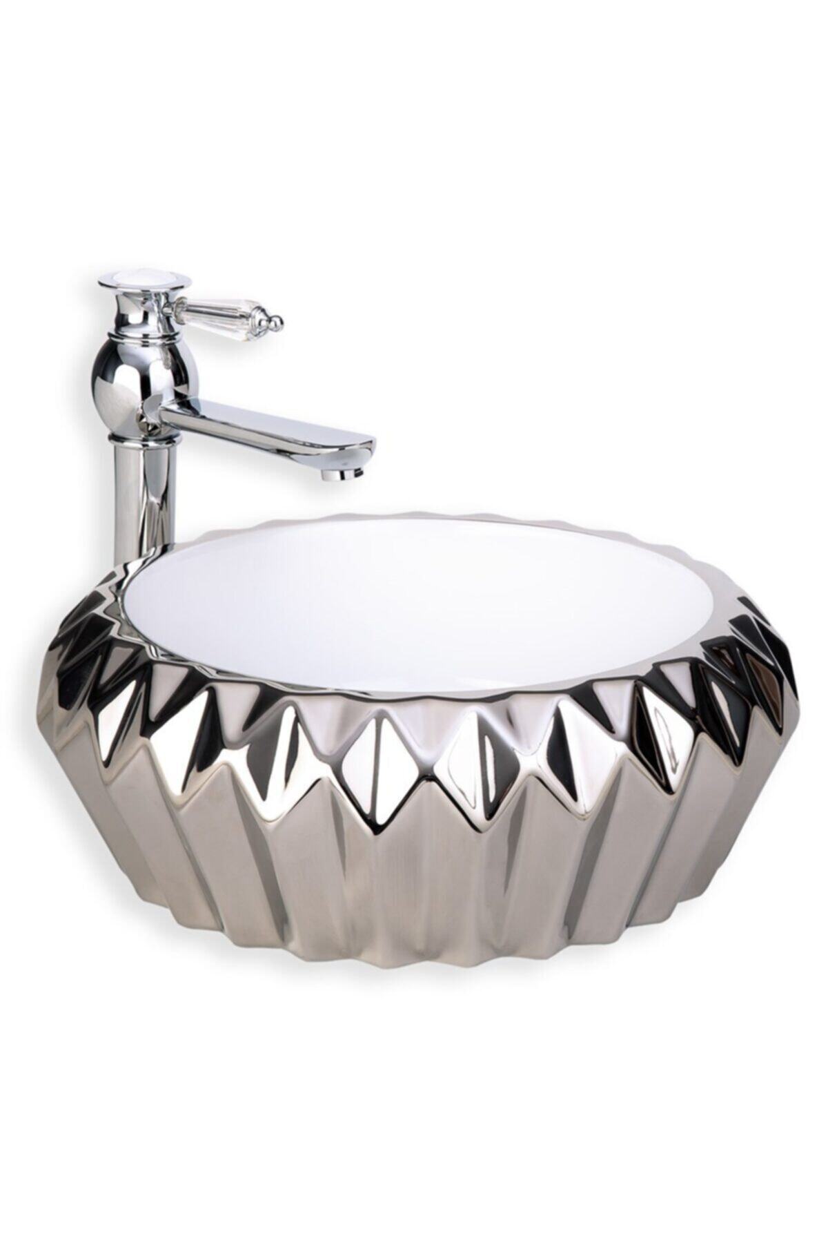 LENA Eva Banyo E-8233 Tezgah Üstü Porselen Lavabo