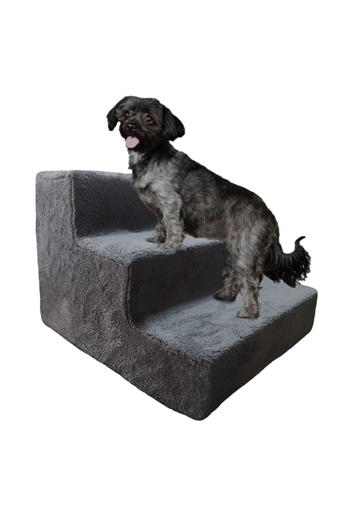 Patiderm Pelüş Köpek Merdiveni 50cmx40cm - Koyu Gri
