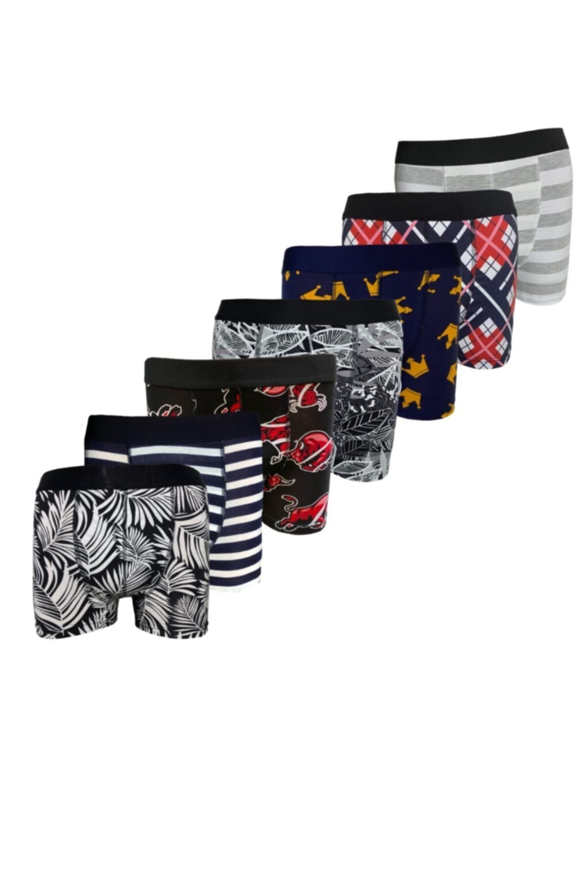 Pacman Erkek Boxer 7'li Desenli Set Moda001560