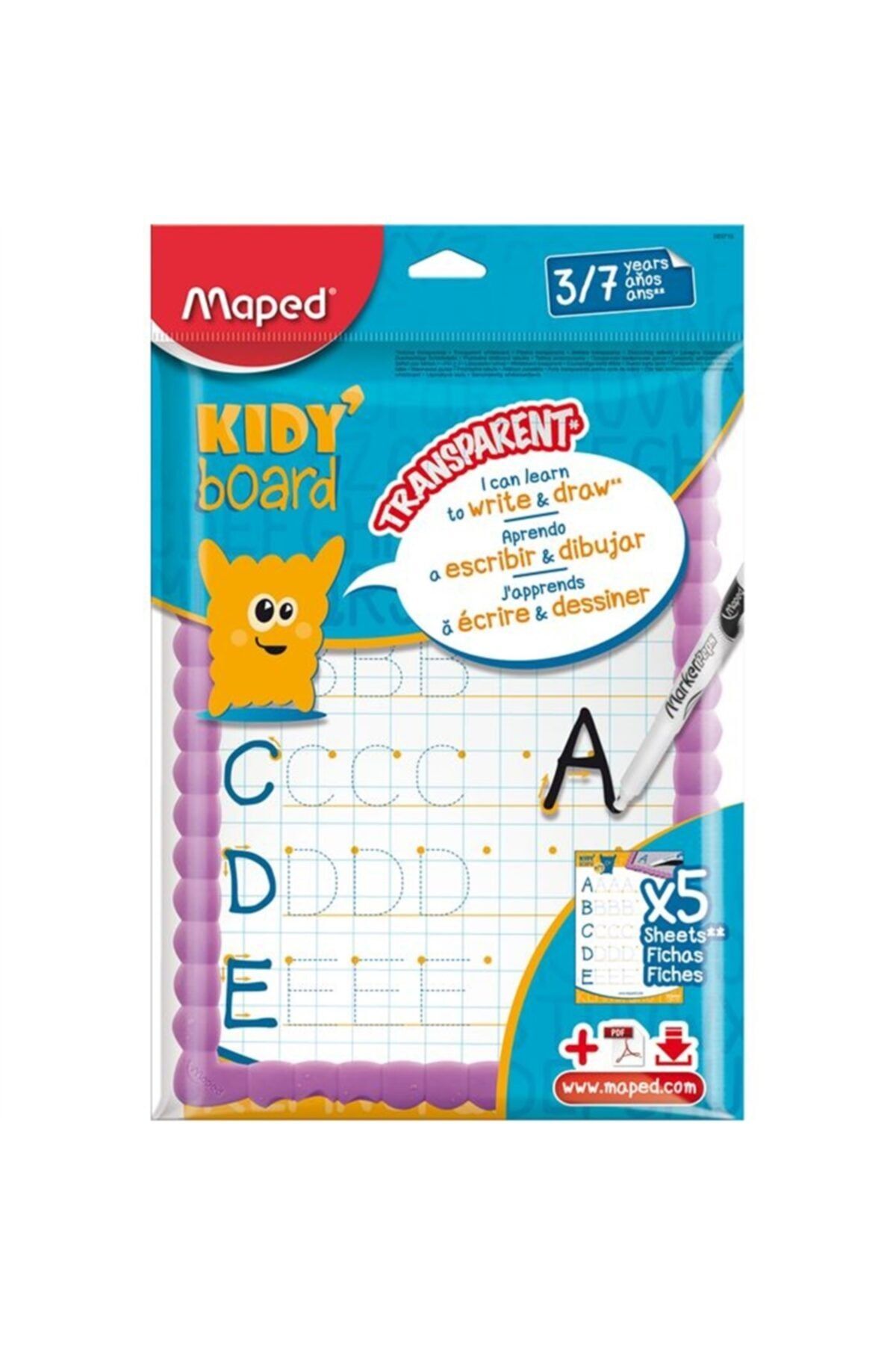 Maped Çocuk Tahtası Esnek Ve Trasparan Kit