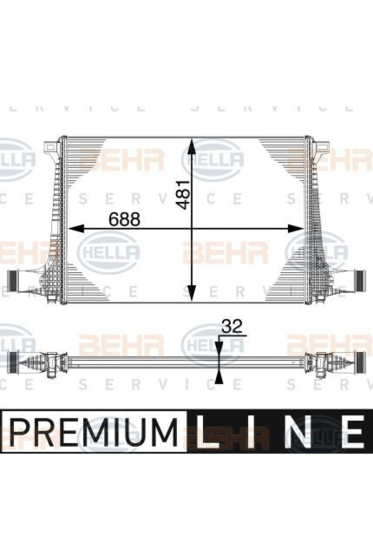 ÖZGÜÇYEDEK Turbo Radyatoru Touareg 18 Q7 16 Q8 19