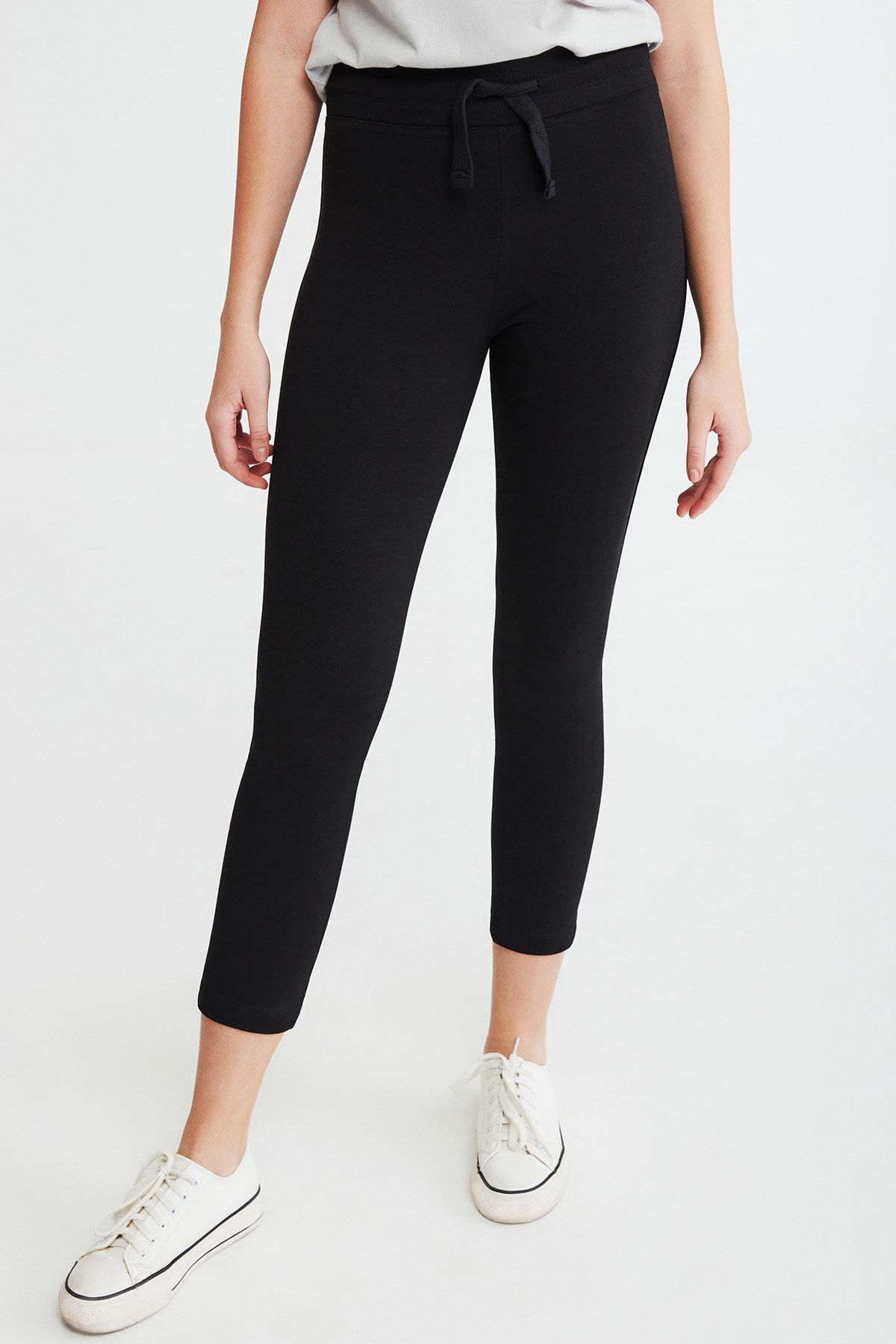 GRIMELANGE Judy Kadın Siyah Düz Renk Slim Fit Tayt