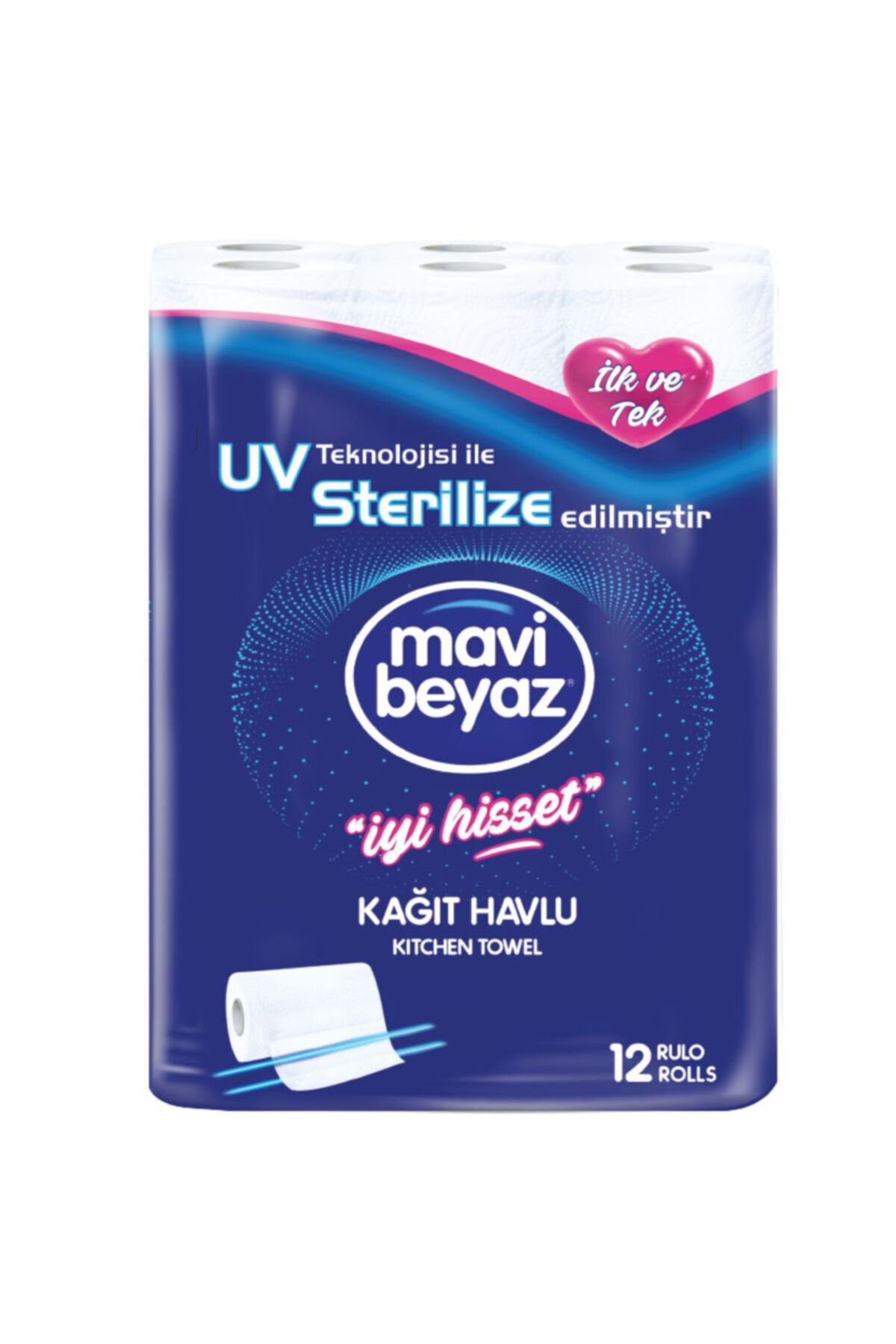 Mavi beyaz 12'li Havlu