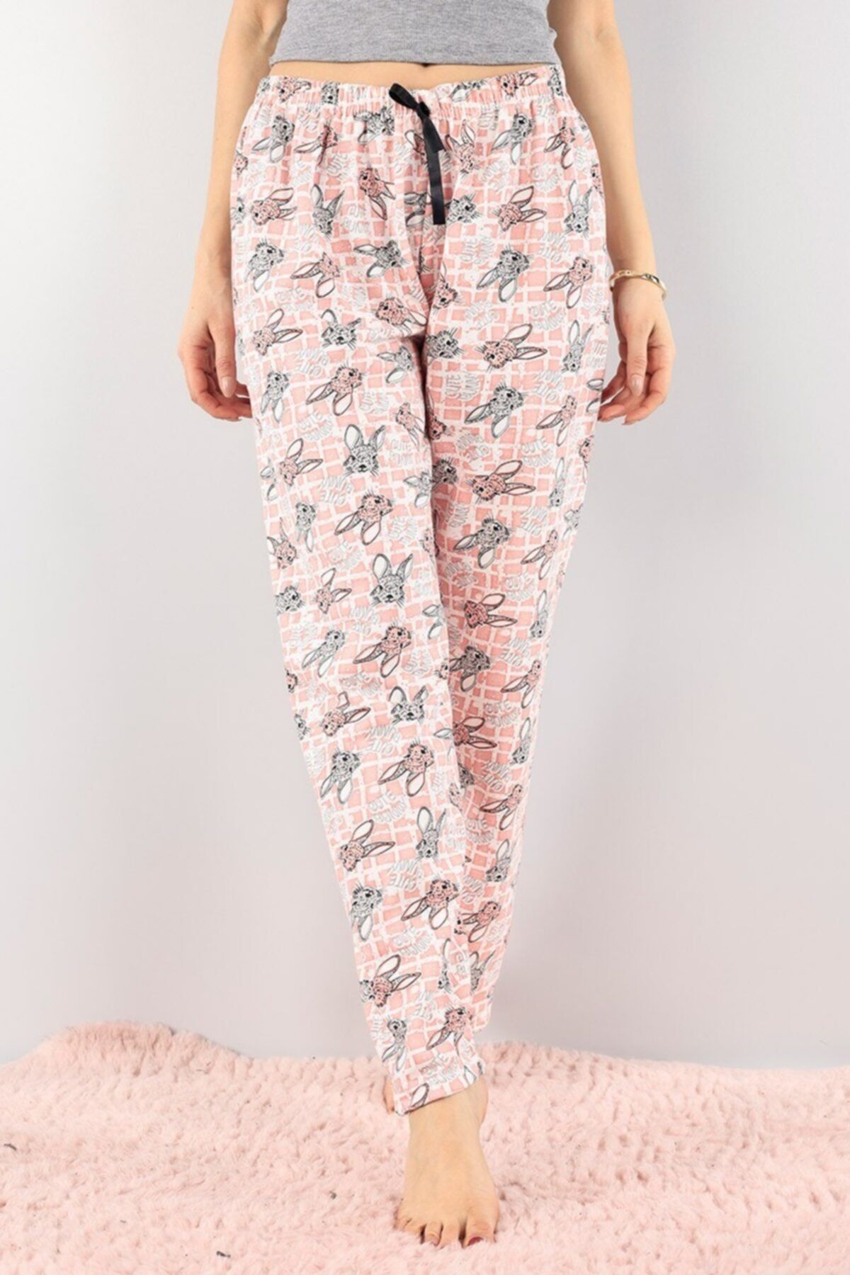 Afilva Kadın Pudra Rahat Kalıp Kadın Pijama Altı
