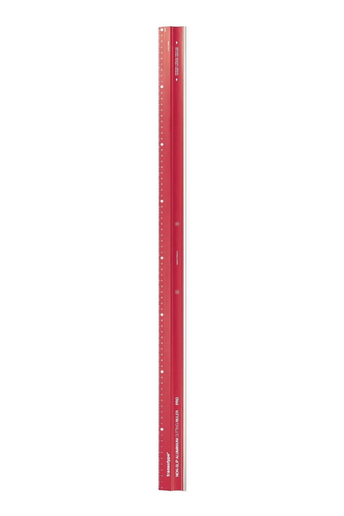 Transotype Alüminyum Kaymaz Tabanlı Kesim Cetveli Pro 80 Cm