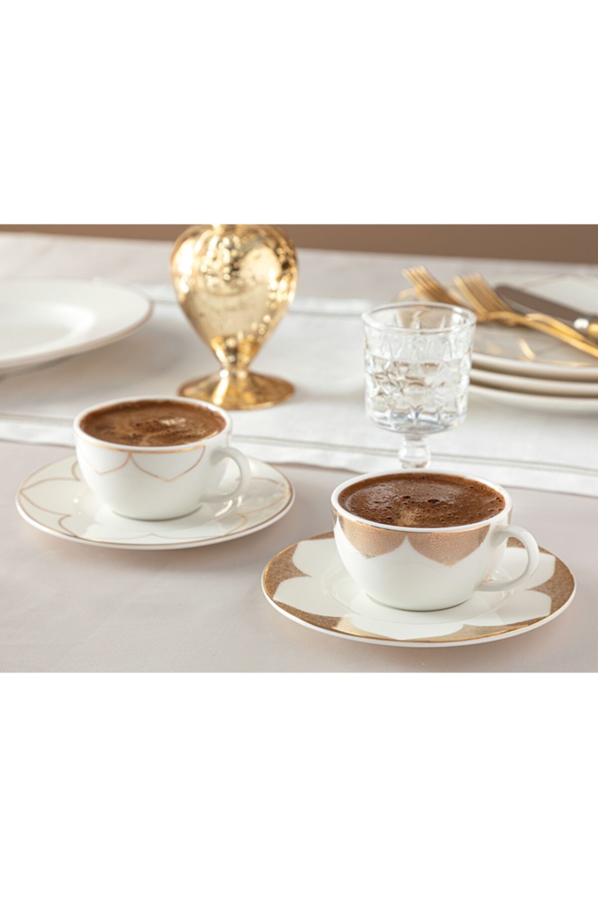 English Home Galia Goldie Bone Porselen 2 Kişilik Kahve Fincan Takımı 90 Ml Gold