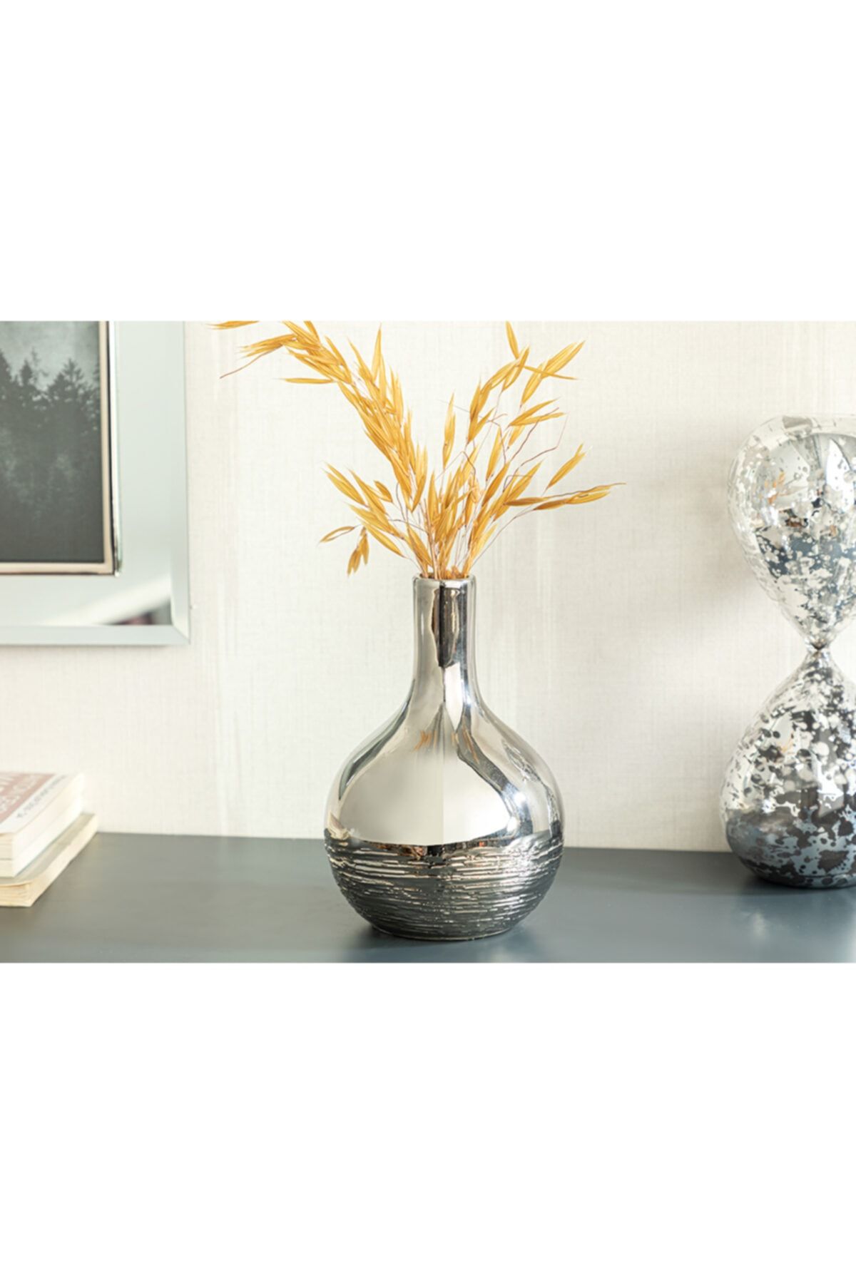 English Home Shine Bright Vazo 10x10x15 Cm Silver