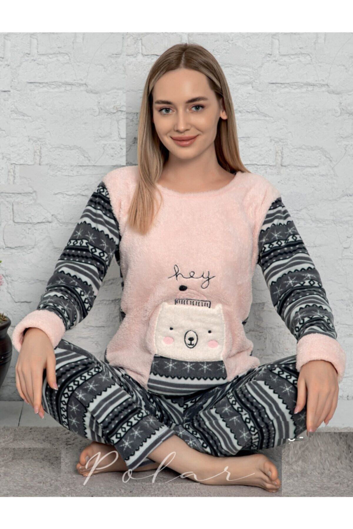 Sude Bayan Peluş Polar Pijama Takımı Yeni Sezon