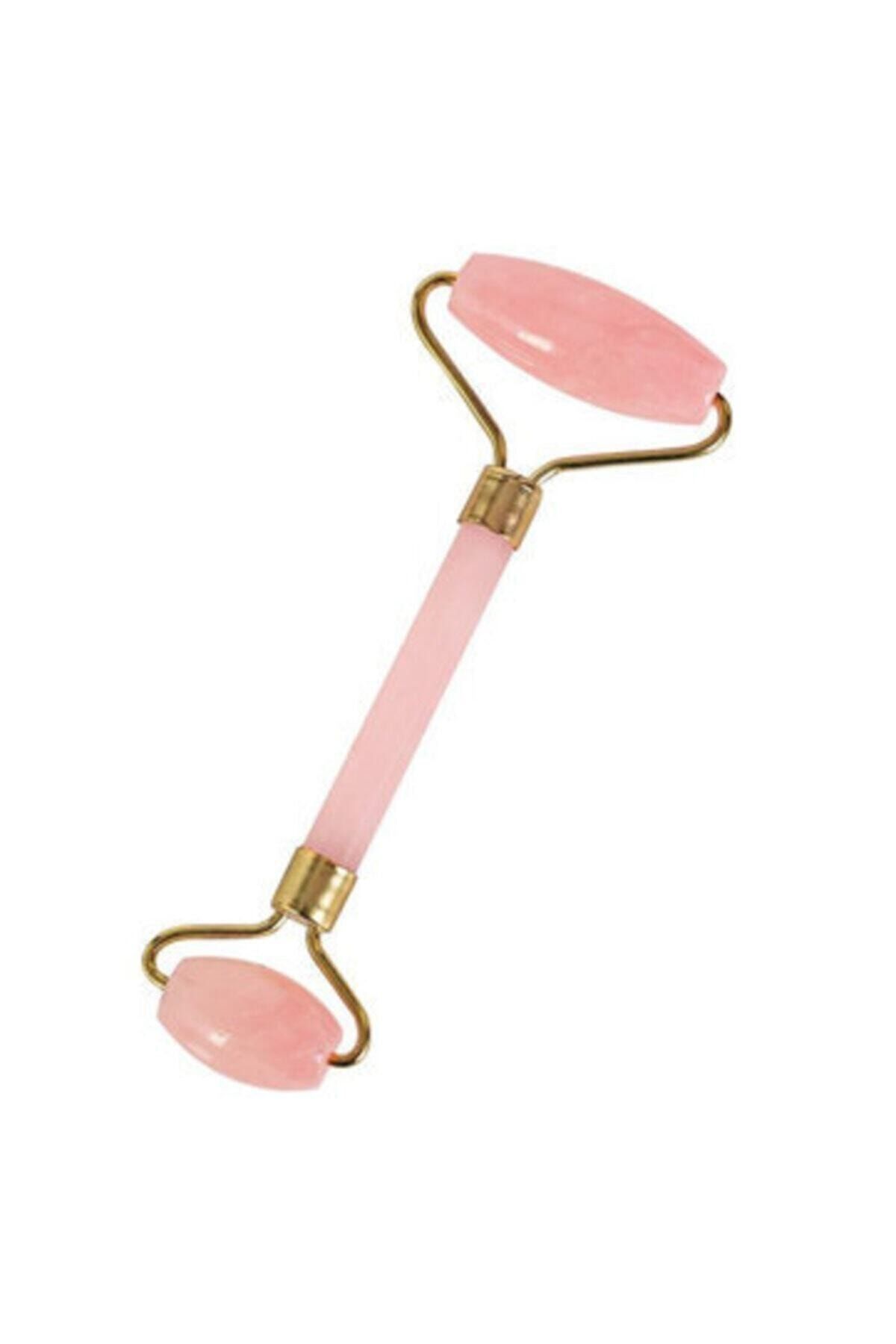 JADE Roller Pembe Yüz Masaj Aleti Cilt Yenileme Doğal Kuvars Taşı
