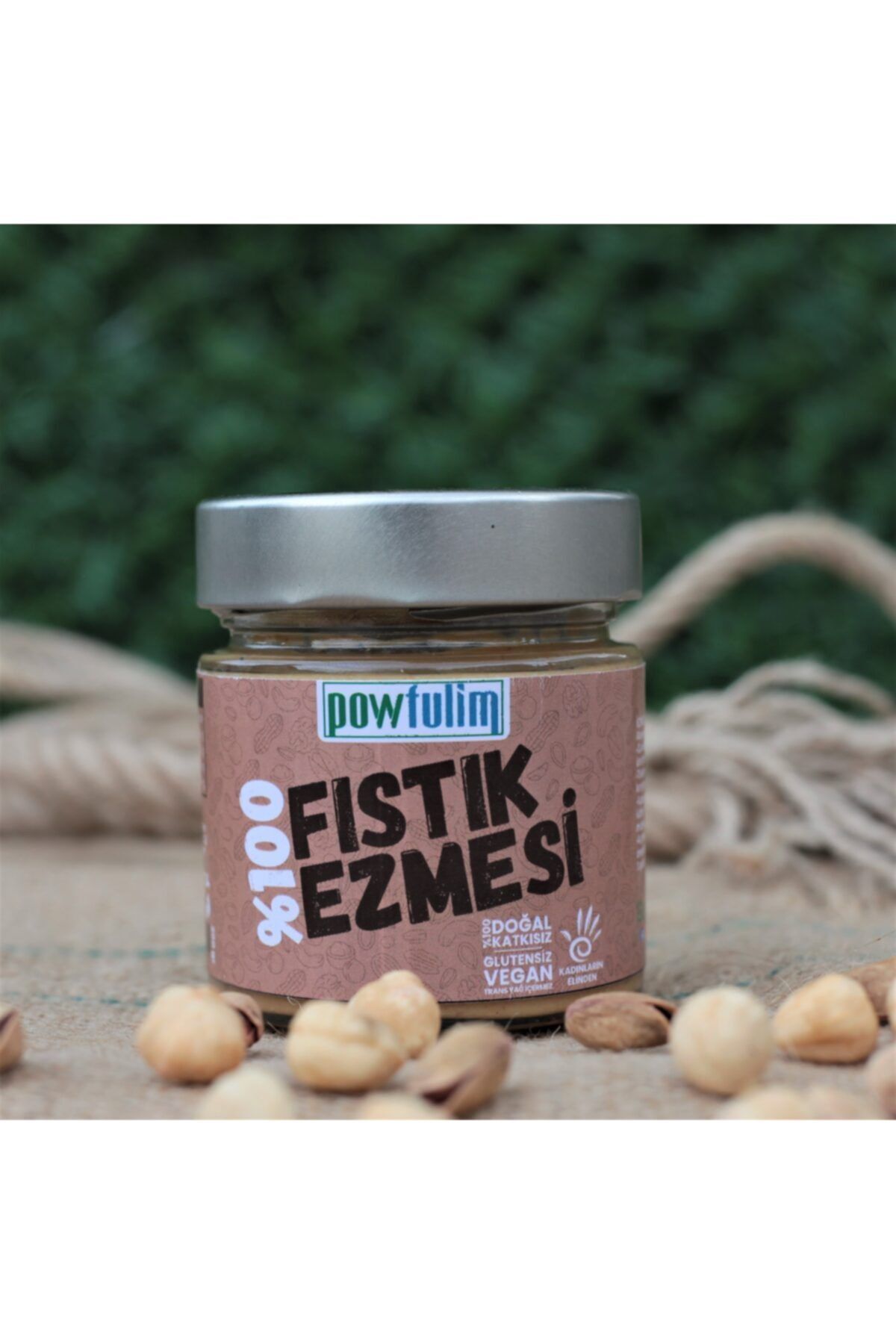powfulim Sade Yerfıstık Ezmesi 200gr