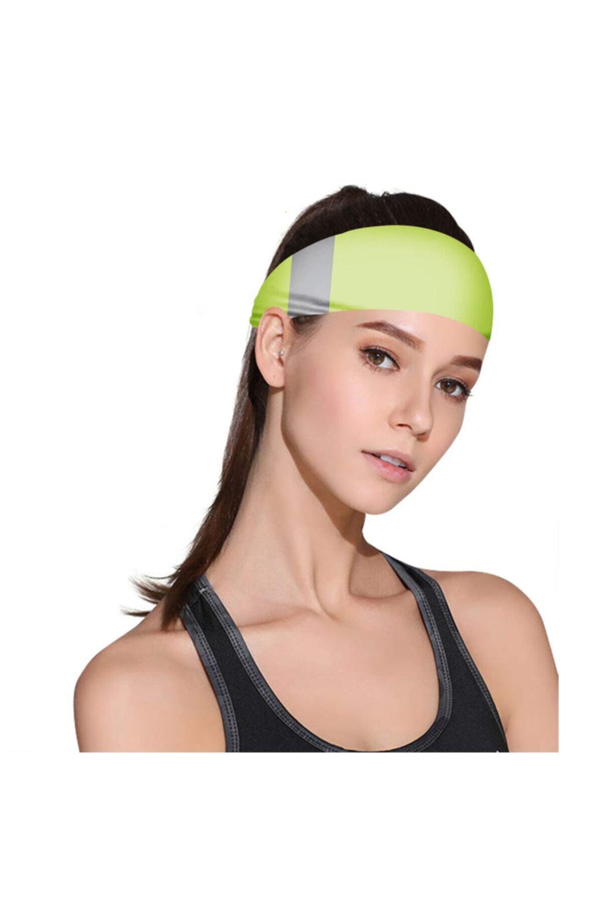 Knmaster Buff Yellow Reflective Kadın Boyunluk Saç Bandı Fular Bandana Bone Taç Toka