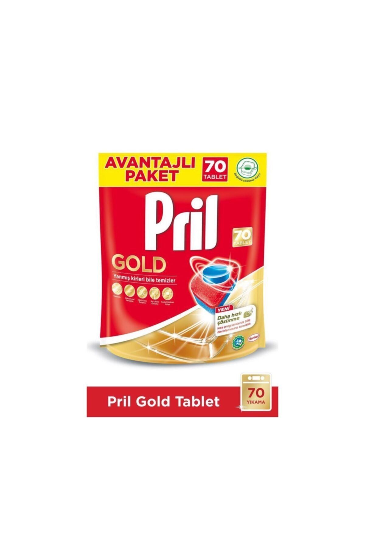 Pril Tablet Gold 70 Li X 2 Adet = 140 Yıkama