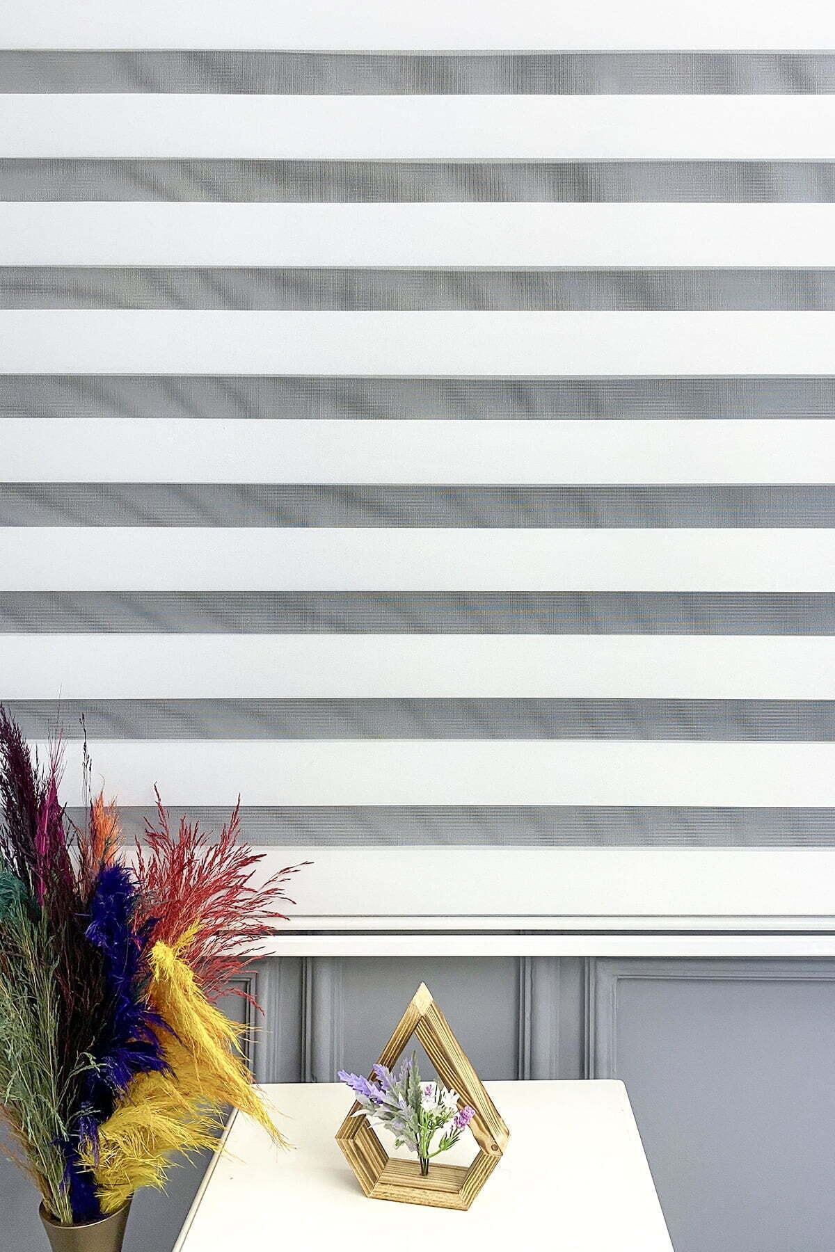 Harmony Beyaz Bambu Zebra Perde