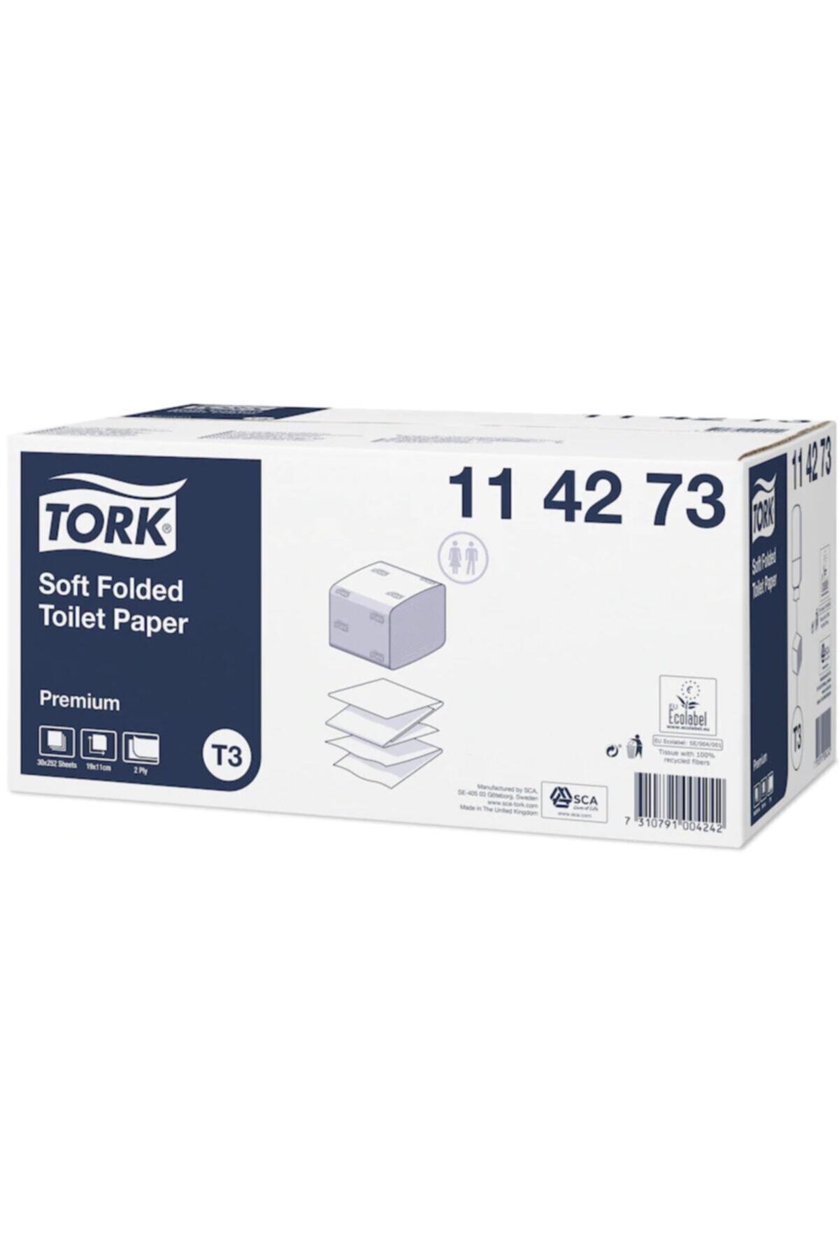 TORK Yumuşak Katlamalı Tuvalet Kağıdı Premium 252 Yaprak 30'lu Koli 114273