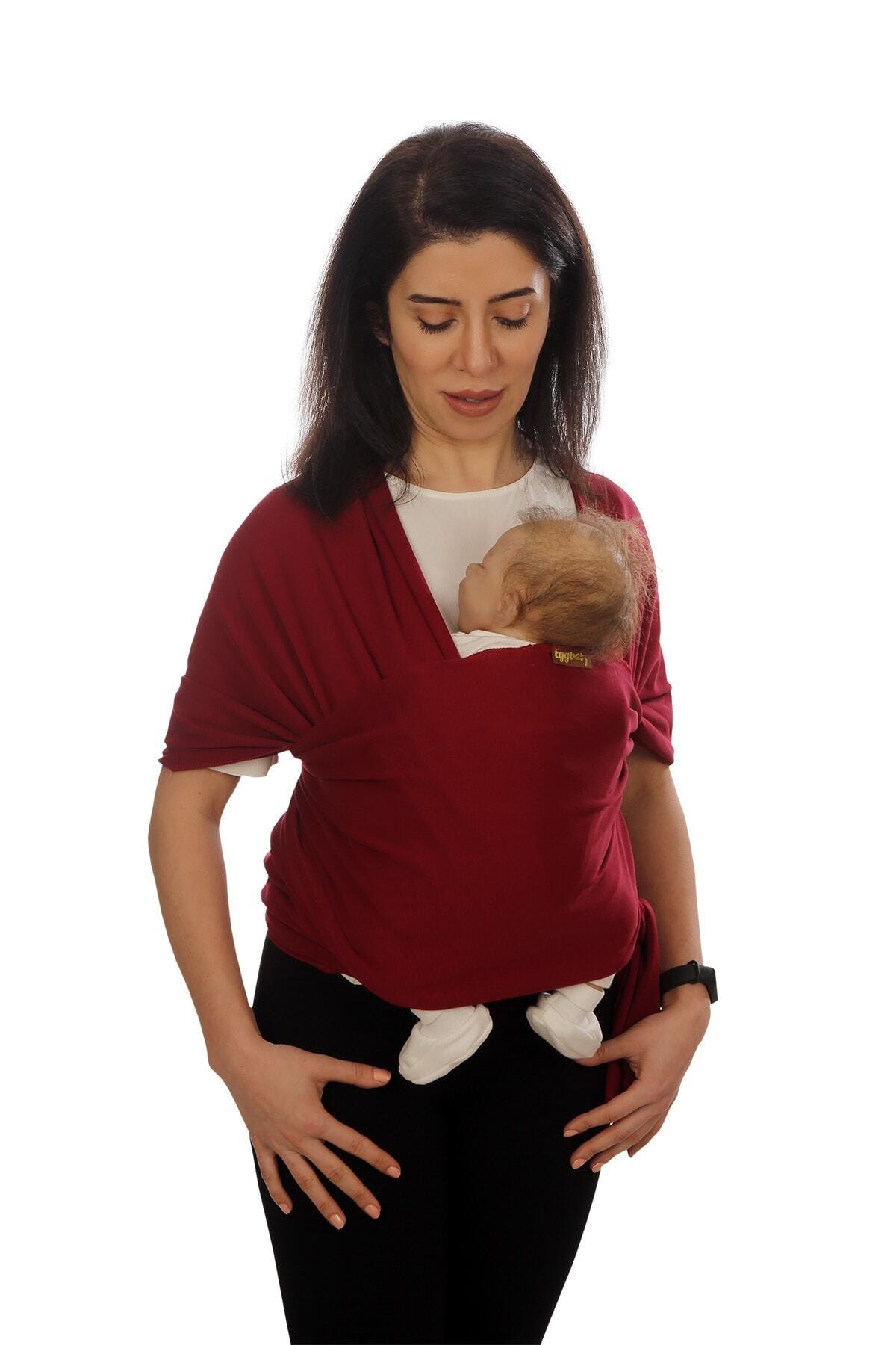 EGGBABY Bordo Bebek Taşıma Şalı Esnek Wrap Sling