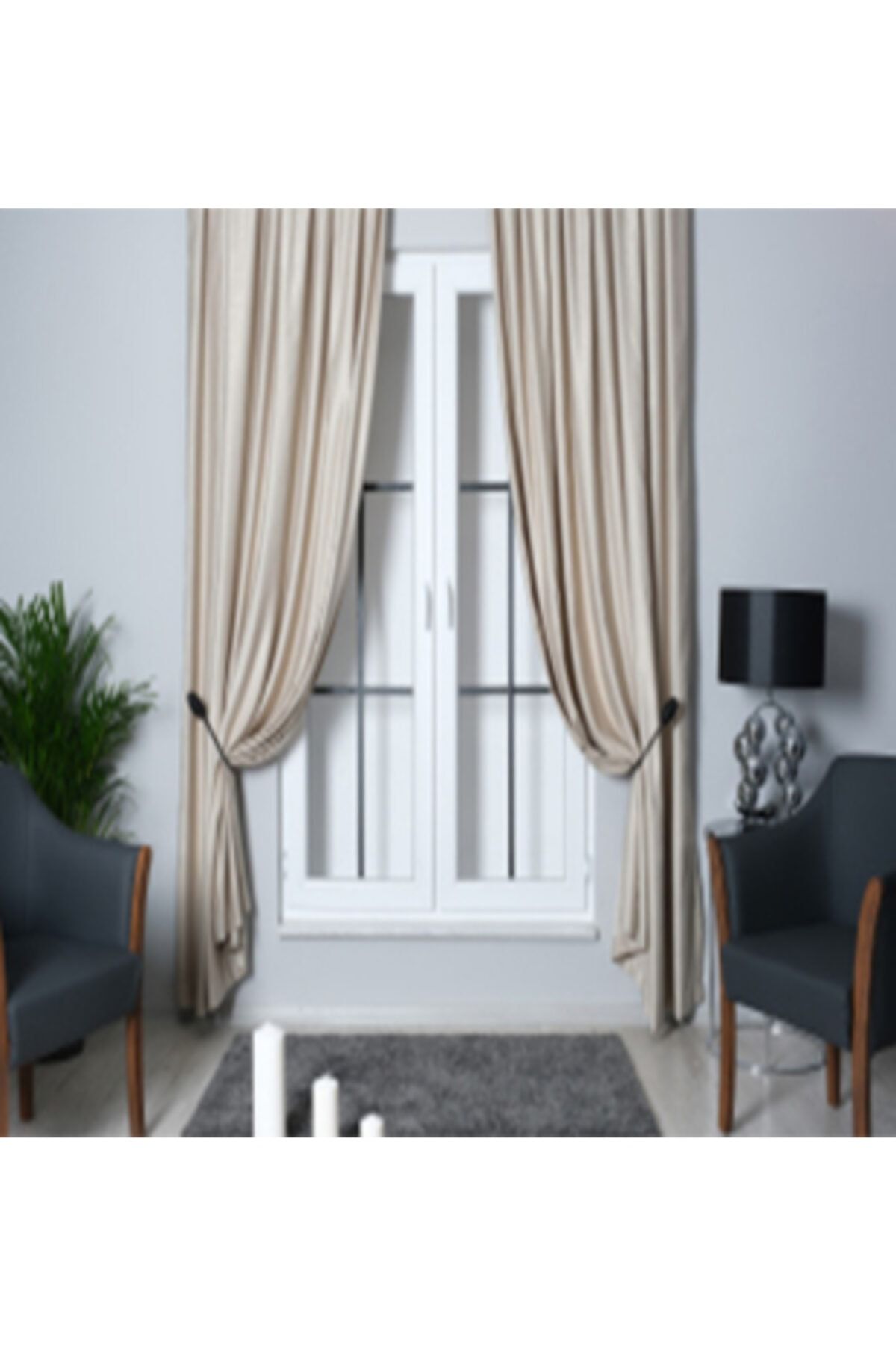 GOCCIA 17500 Microsoft Fonluk Perde Krem 140x260 cm