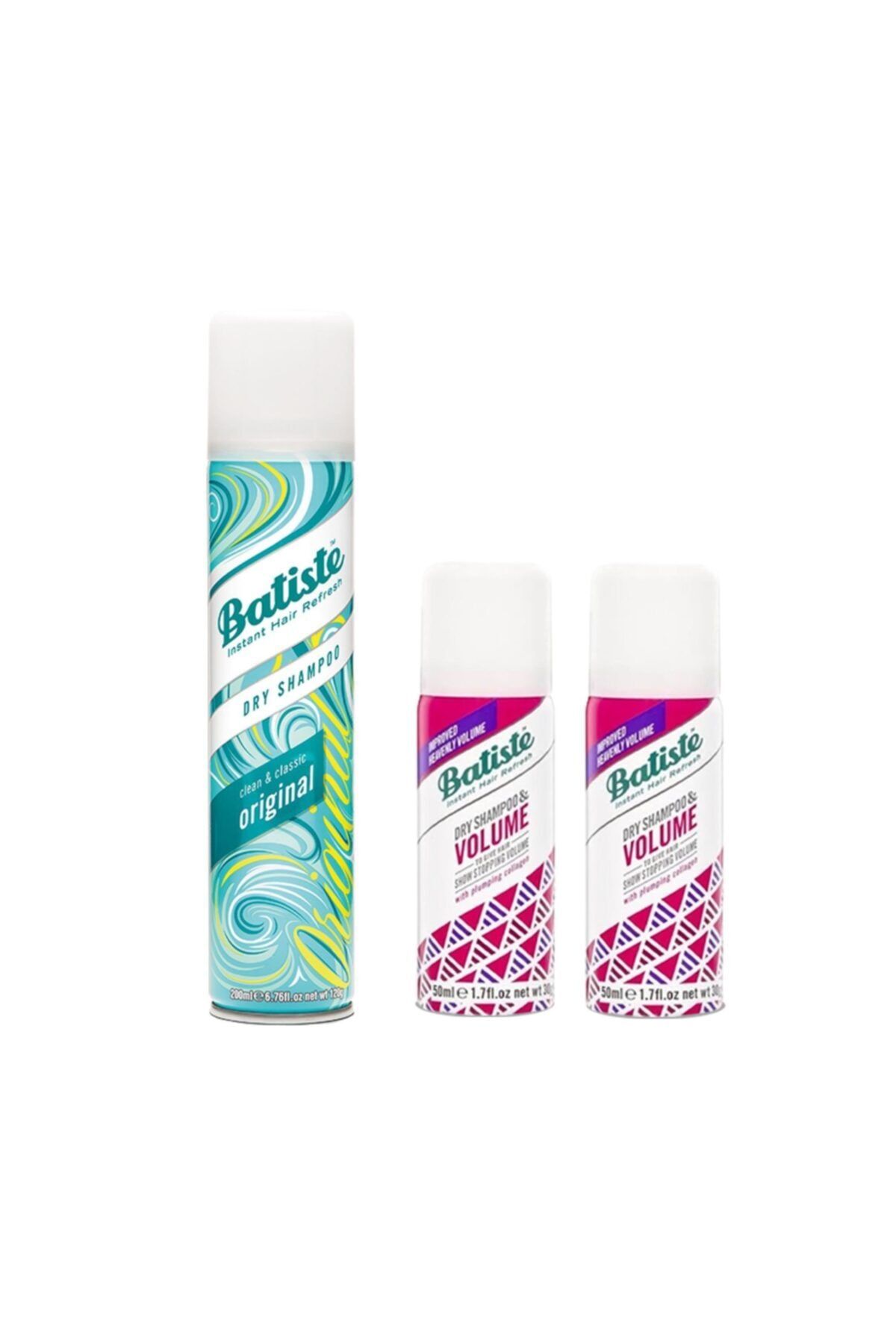 Batiste Original Kuru Şampuan 200 ml Seyahat Boy Volume 50 mlx2