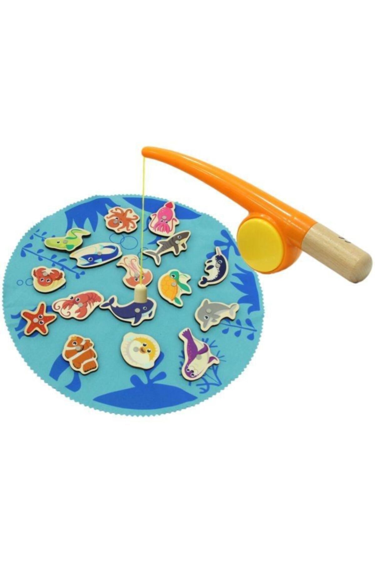 akids Fırsat Sunman Ahşap Mıknatıslı 19 Parça Balık Oyunu