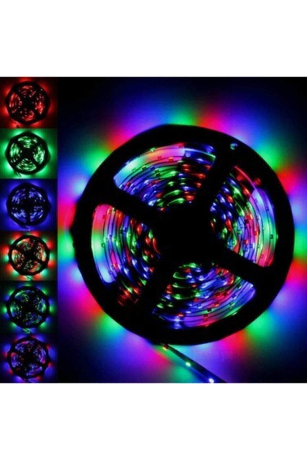 Keskin Hediyelik 5mt Kumandalı Işıldak Rgb Şerit Led Lamba Iç Ve Dış Mekan Silikon Yapışkanlı Aydınlatma