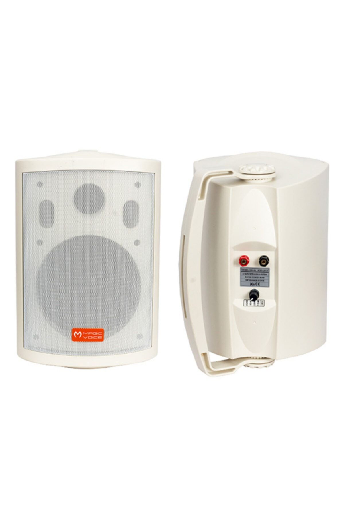 MagicVoice Mv-25trf 16 Cm 80 Watt Beyaz Sütun Hoparlör 2li Takım Trafolu