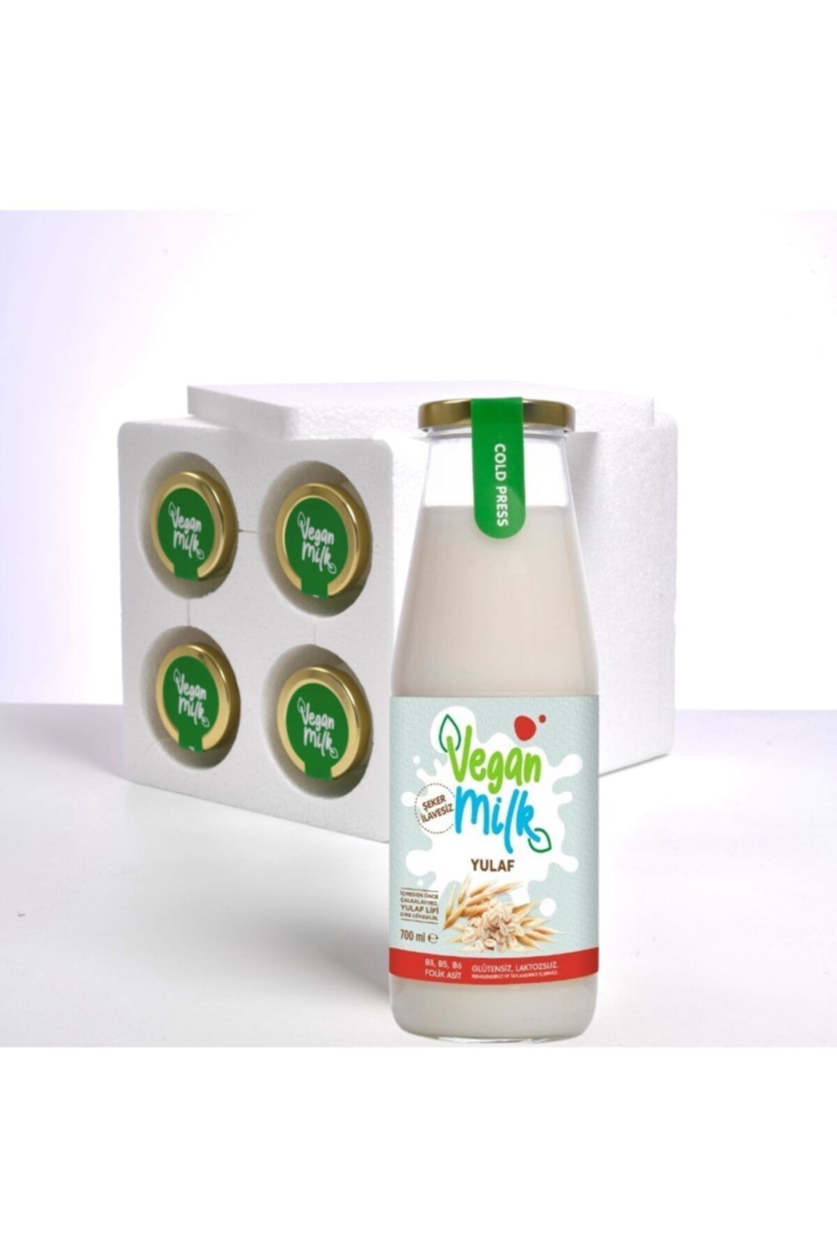 VeganMilk Yulaf Sütü Şekersiz Glütensiz 700ml 4lü