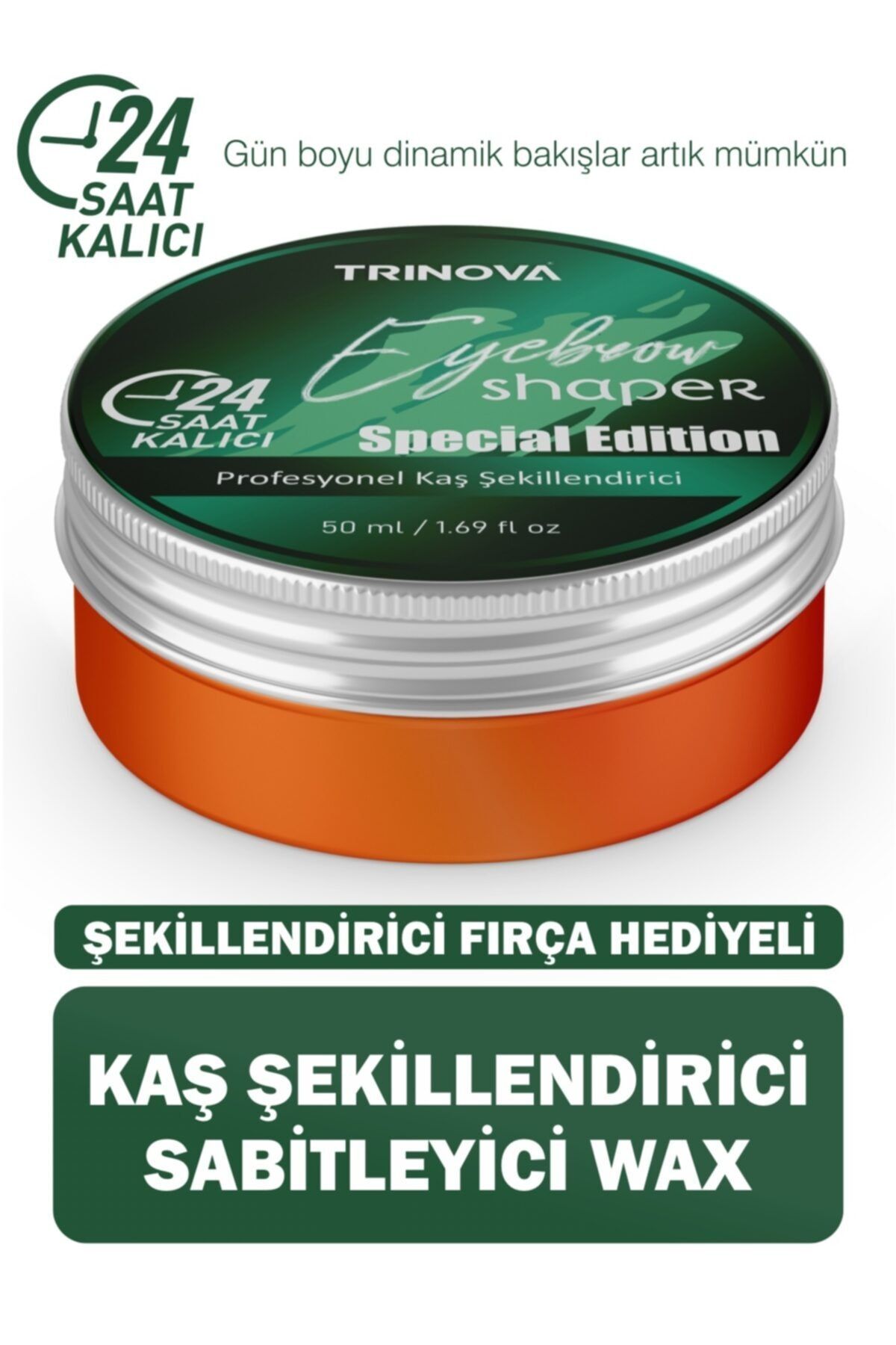 Trinova Kolojen’li Kaş Sabitleyici Şekillendirici Wax 50ml