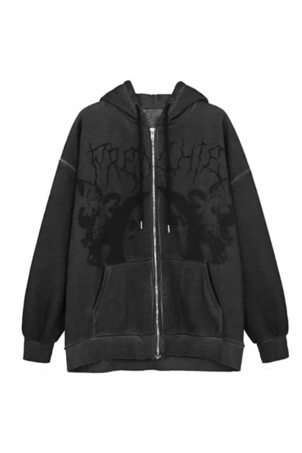Köstebek Füme Frenchie Angel (unisex) Kapşonlu