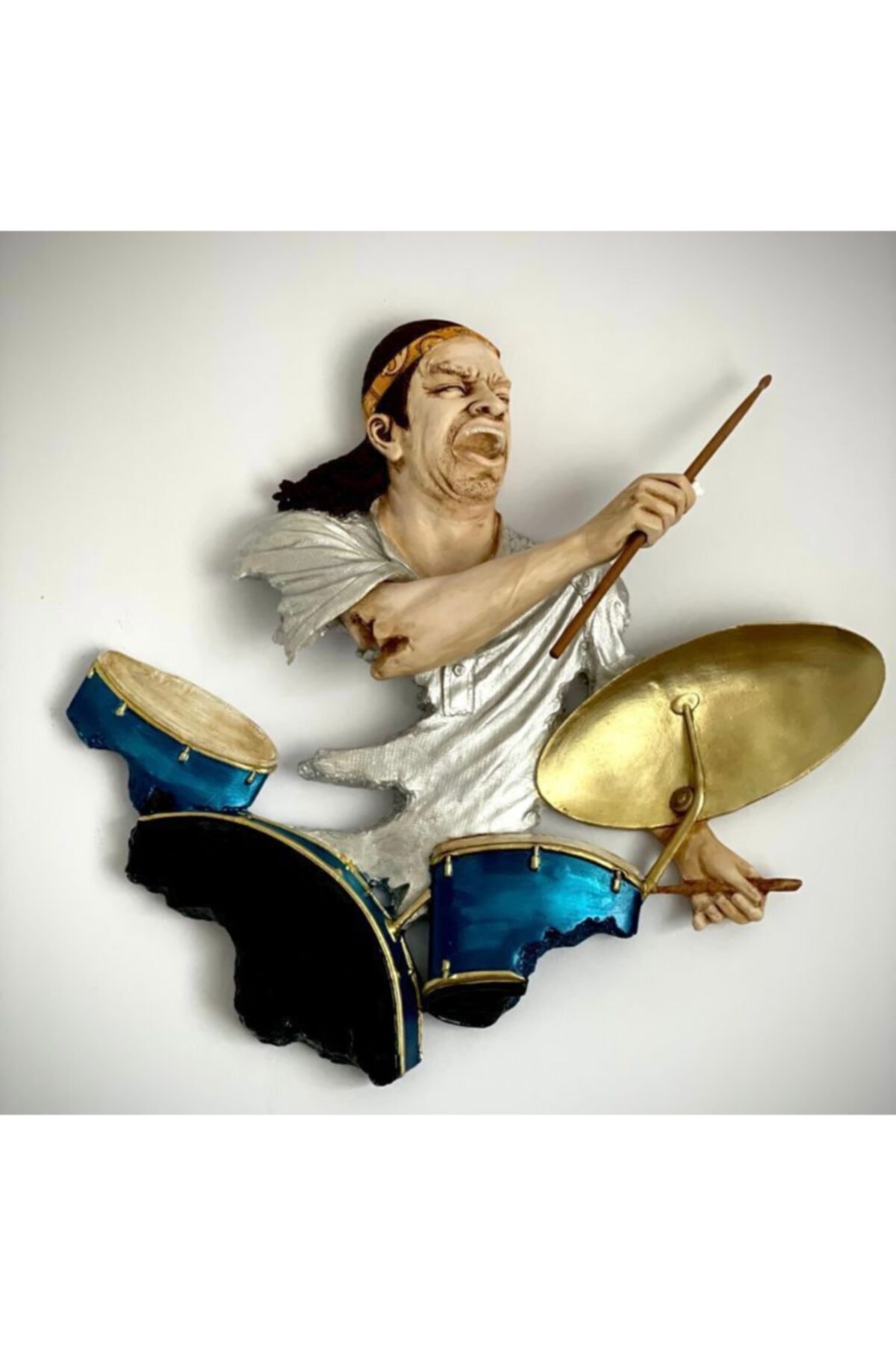 CHAKAHOBI Mavi Duvar Baterist 55x53 cm
