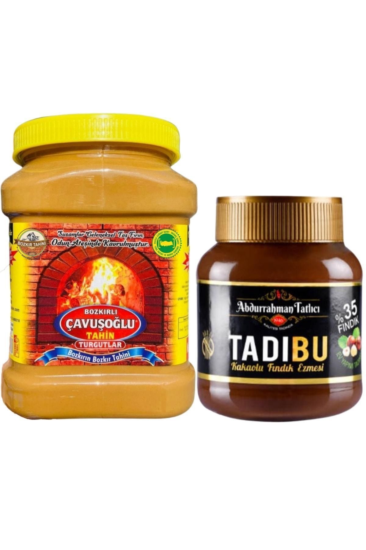 Bozkırlı Çavuşoğlu Odun Ateşinde Kepeksiz Bozkır Tahini 930g + Tadıbu Fındık Ezmesi 330g