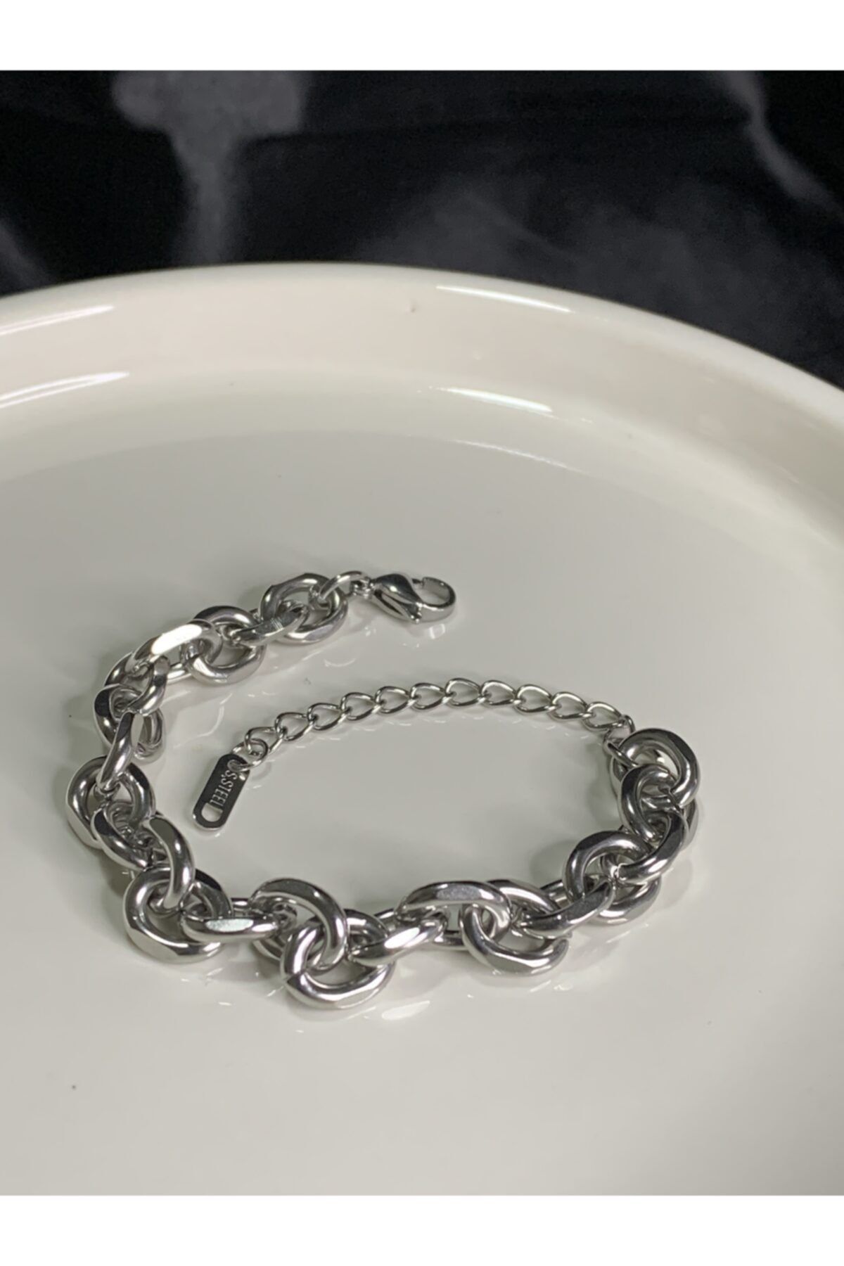 ARSLAN JEWELRY Çelik Gümüş Rengi Zincir Bileklik