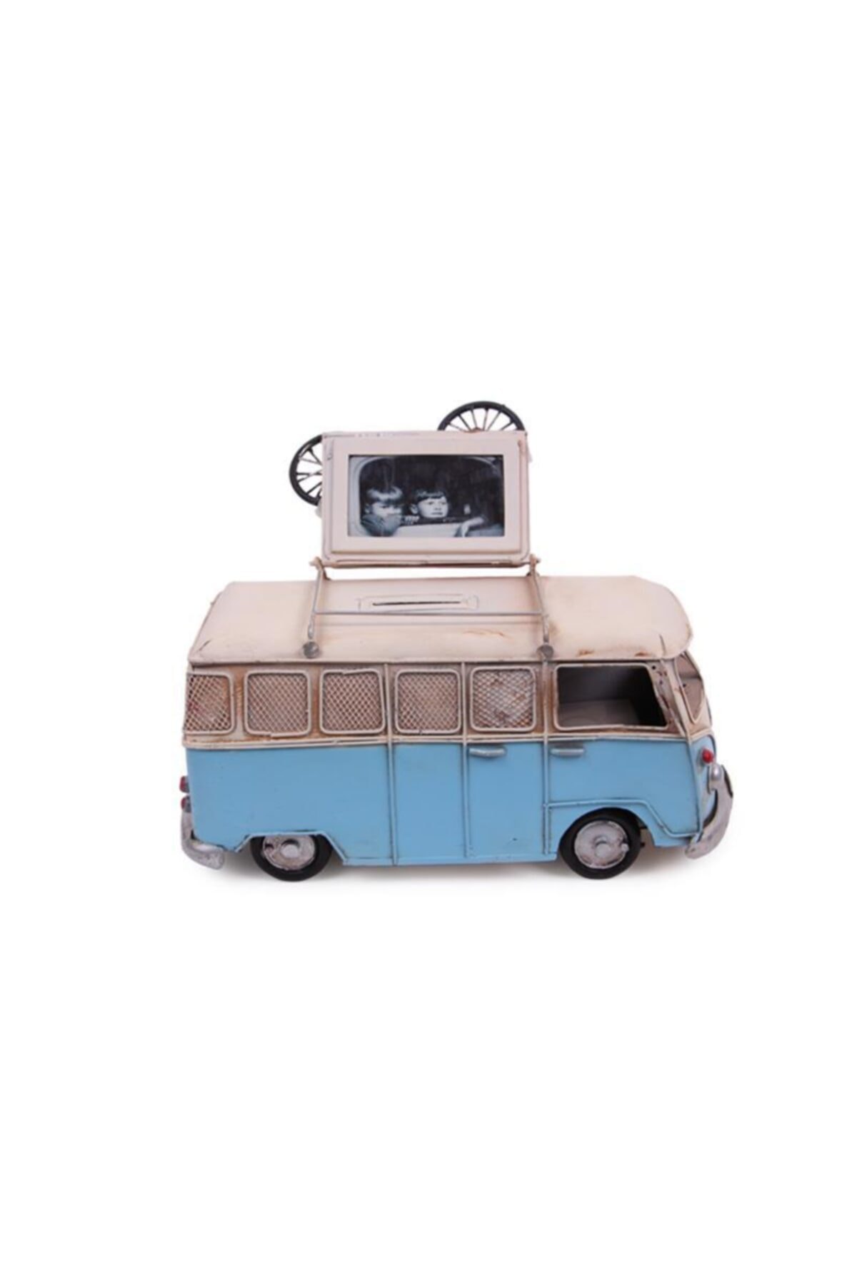 BULUTSHOP Dekoratif Metal Minibüs Çerçeveli Ve Kumbaralı Hediyelik